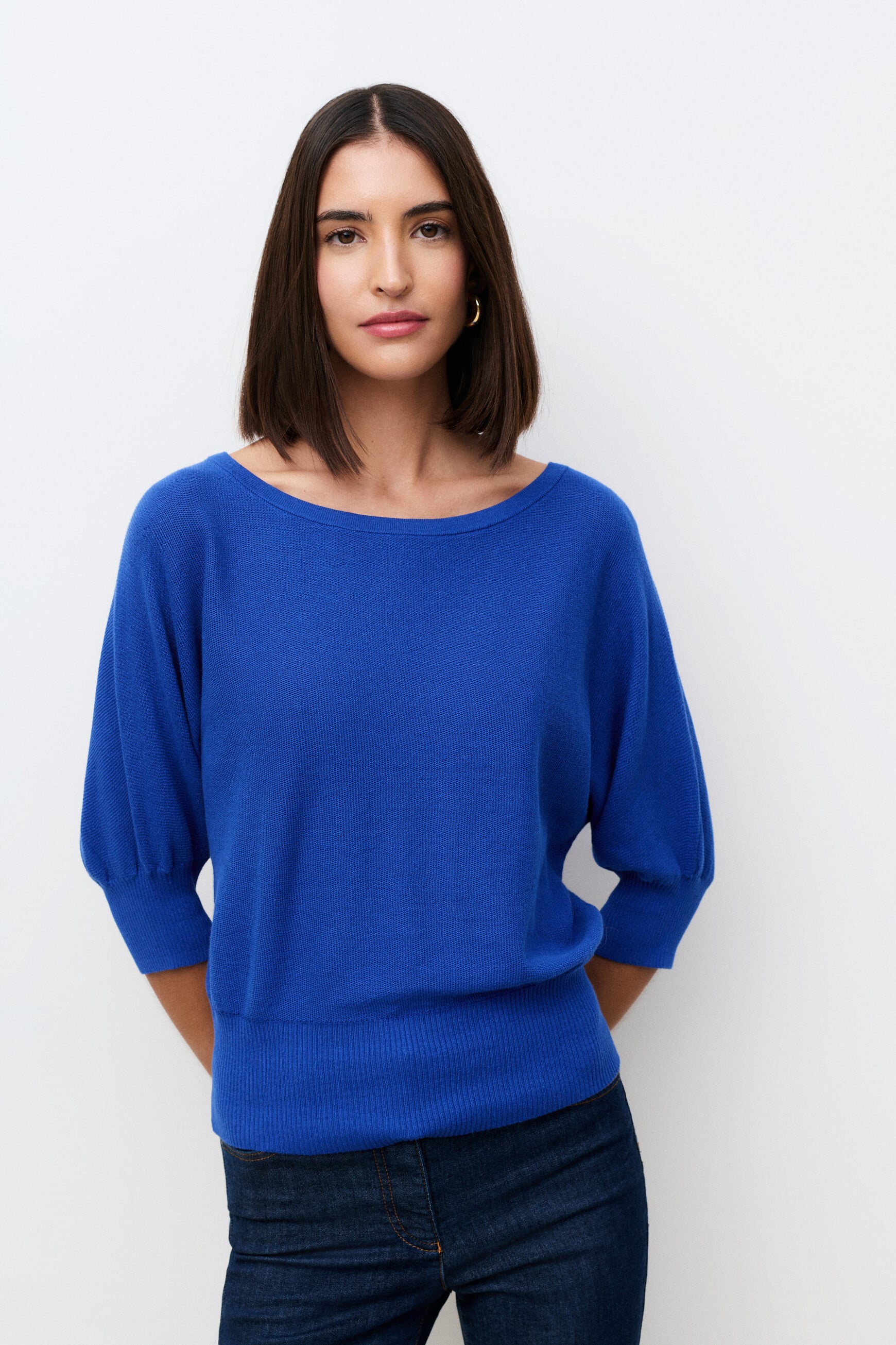 Pull joan oversize bleu electrique femme