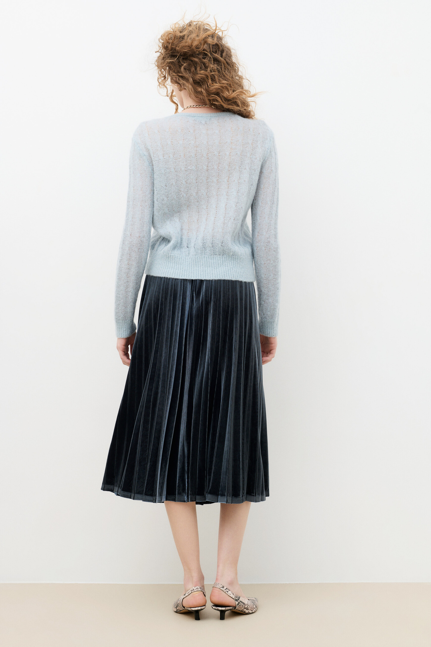 Pull Msydney bleu gris femme