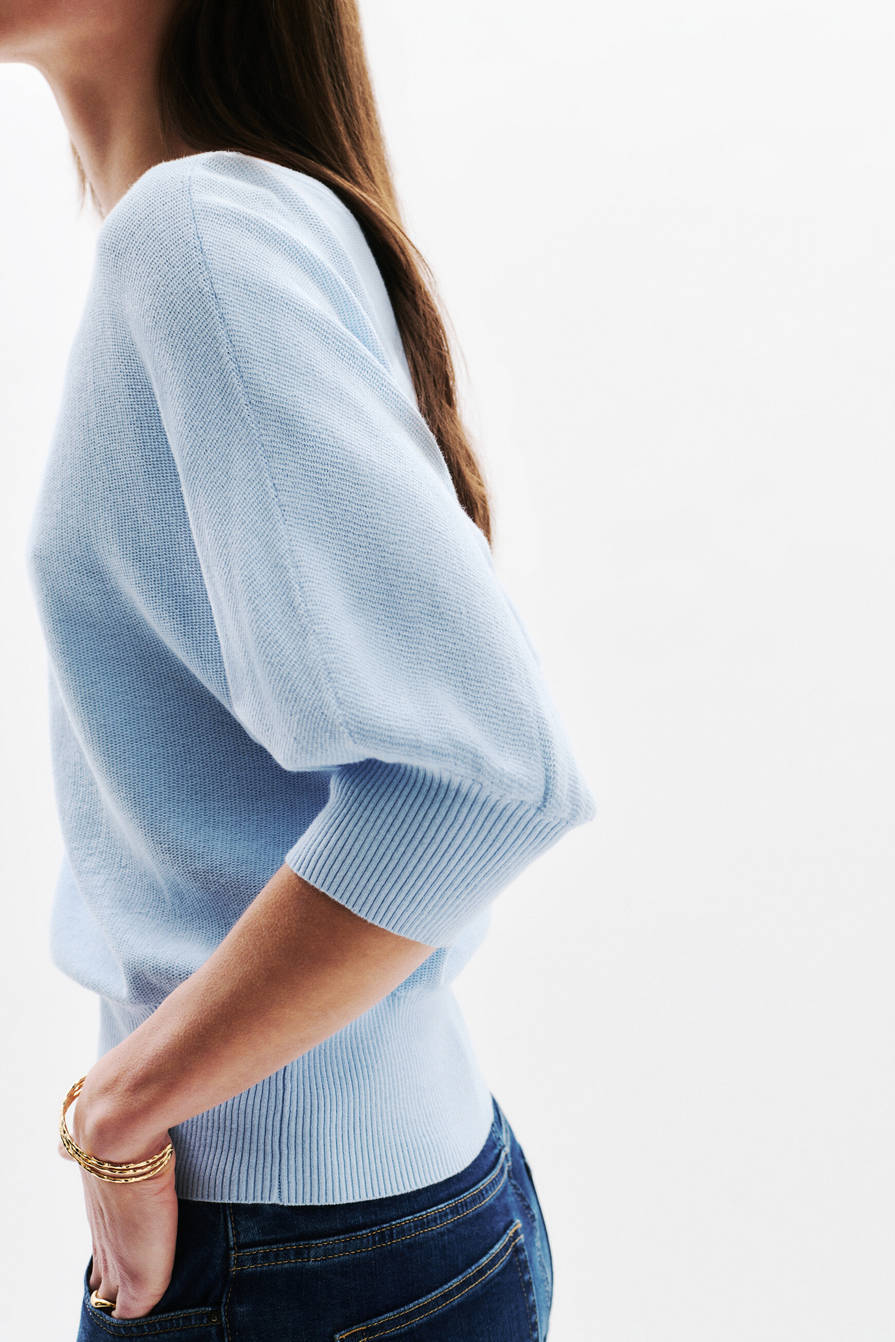 Pull joan oversize bleu ciel femme