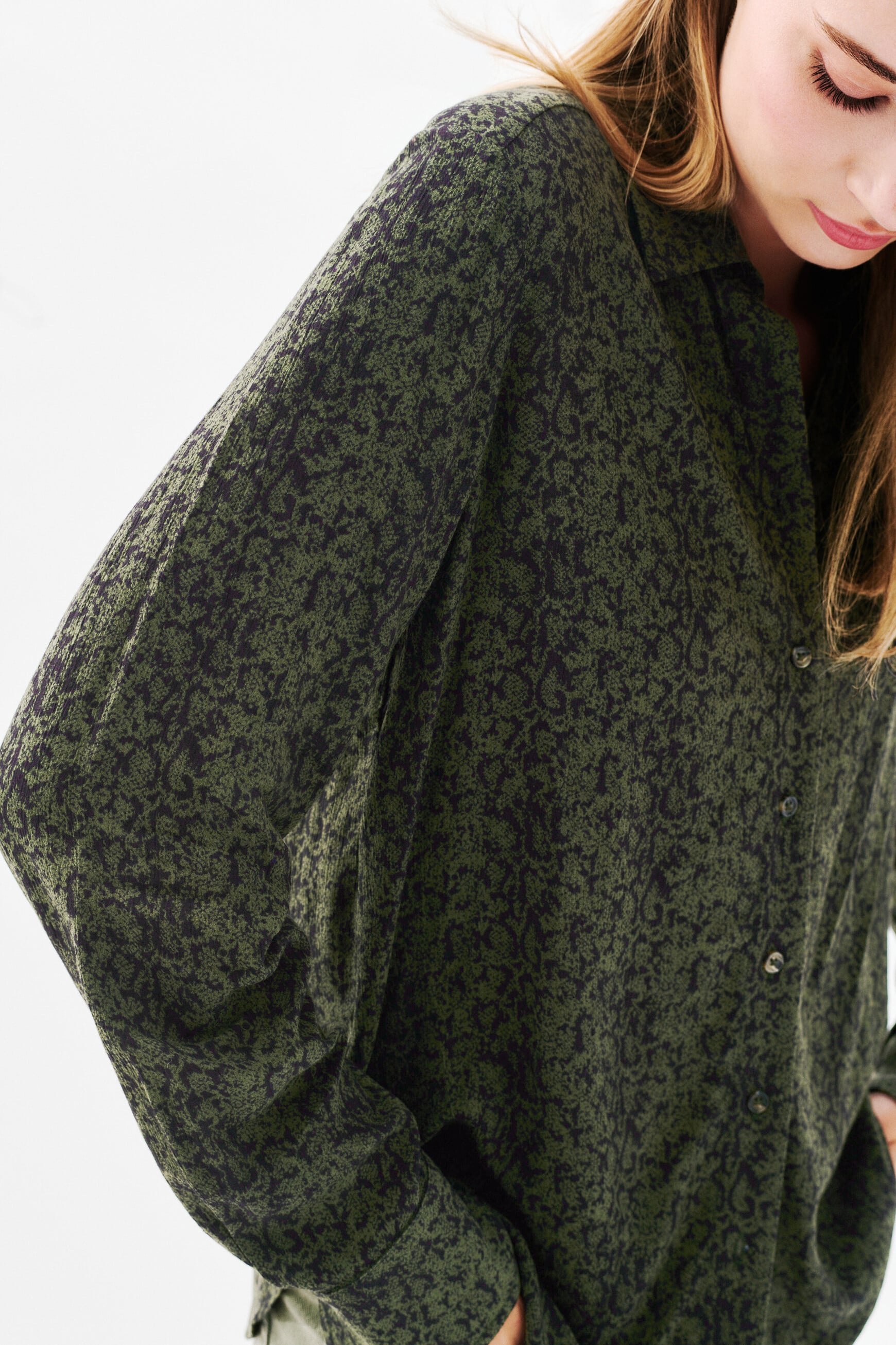 Chemise Cleony vert kaki femme