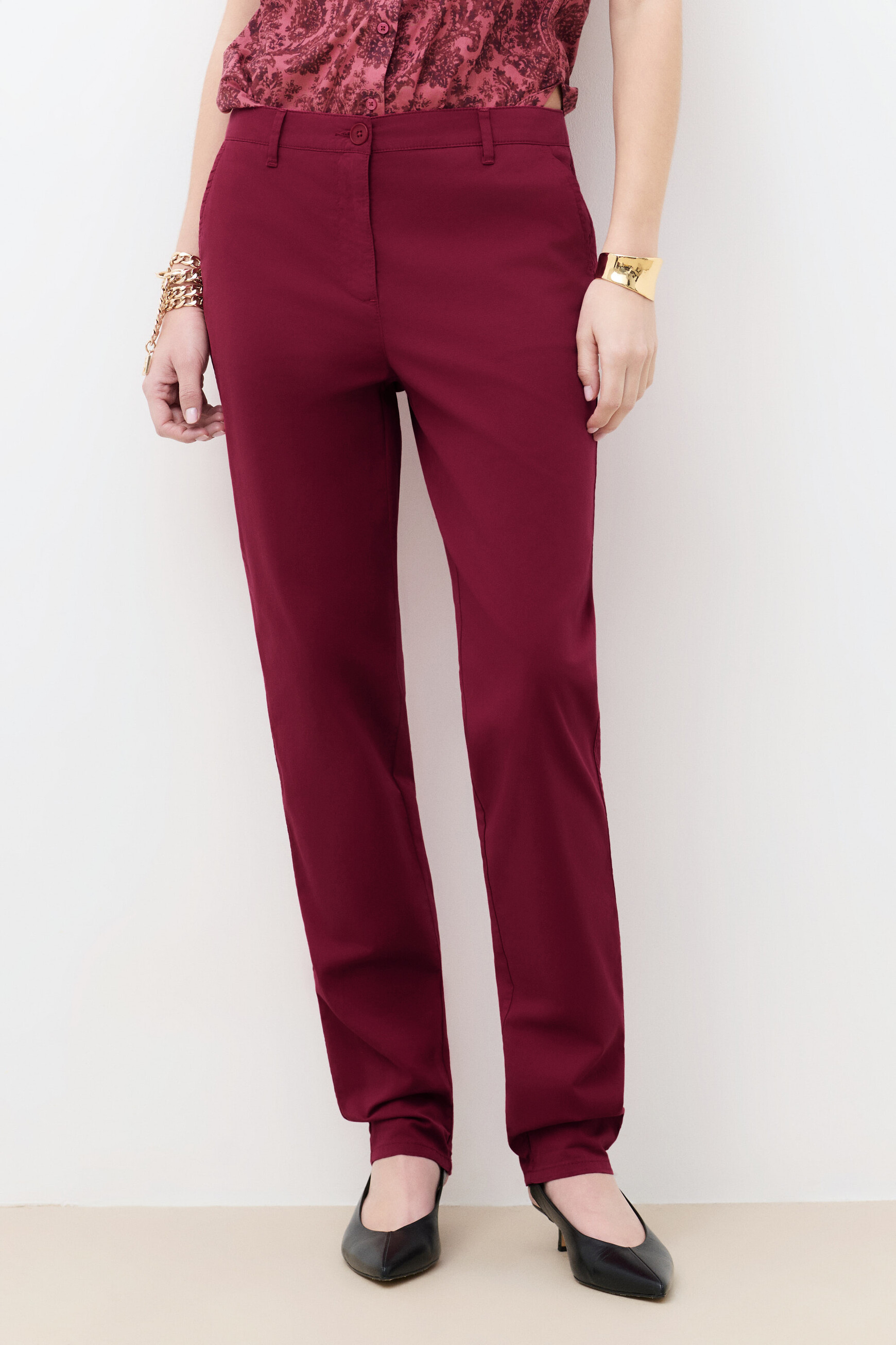 pantalon adelmo rose framboise femme