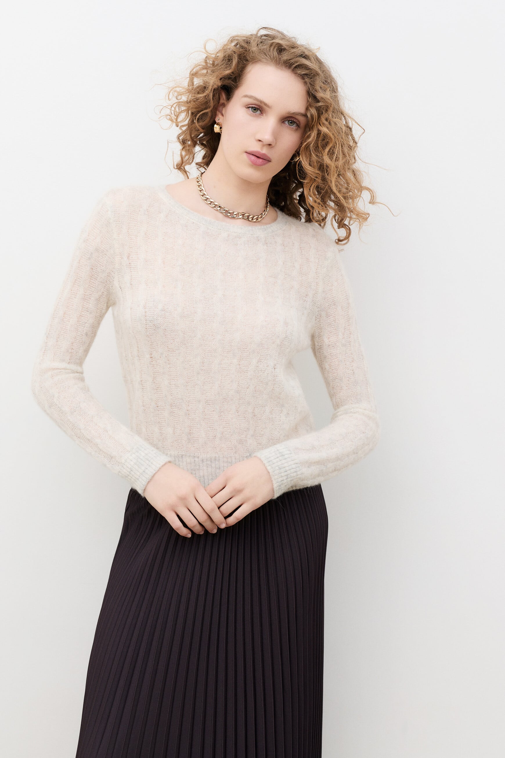 Pull Msydney ecru femme
