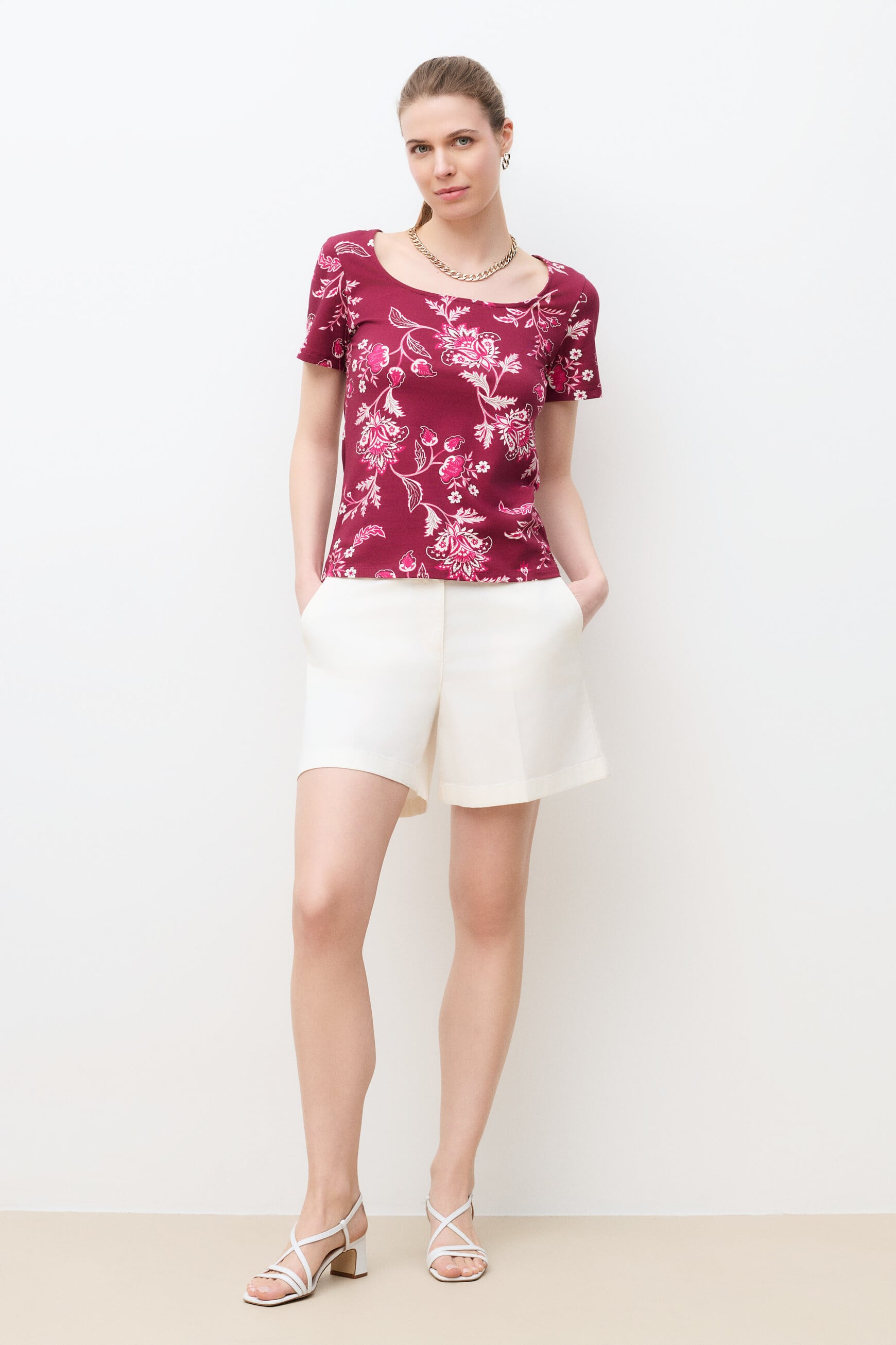T-shirt Tvania1 framboosroze vrouw