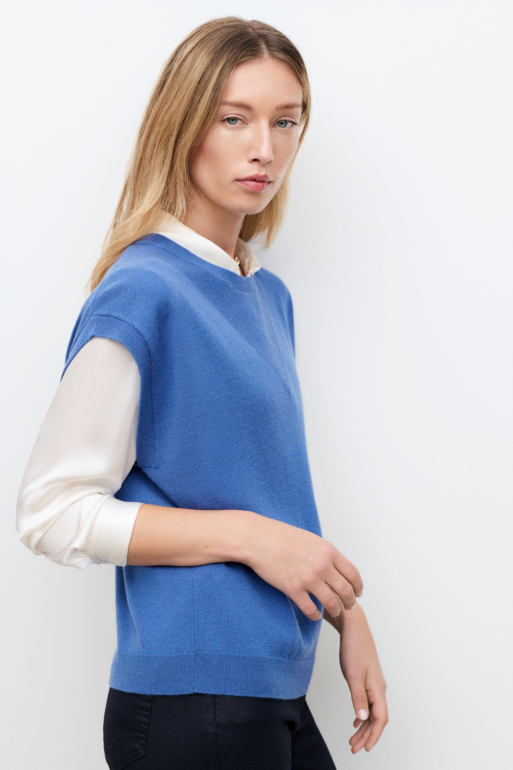 Pull mathilde bleu gris femme