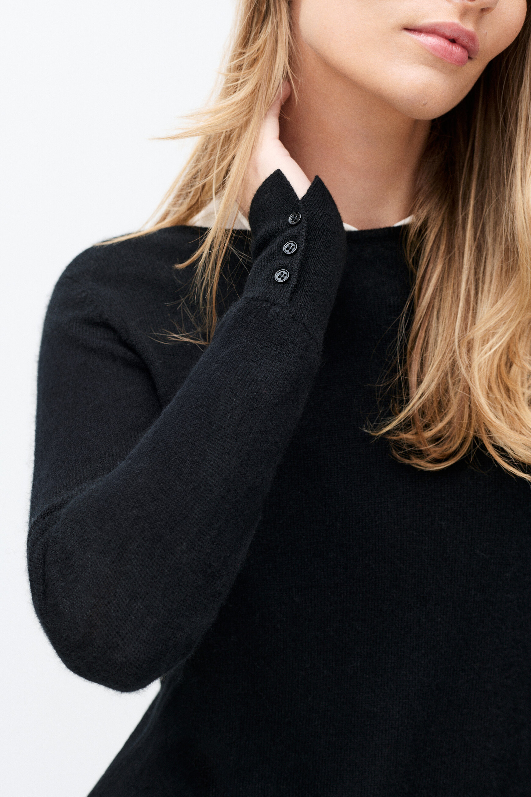 Mzoan Pullover 100% Kaschmir schwarz damen