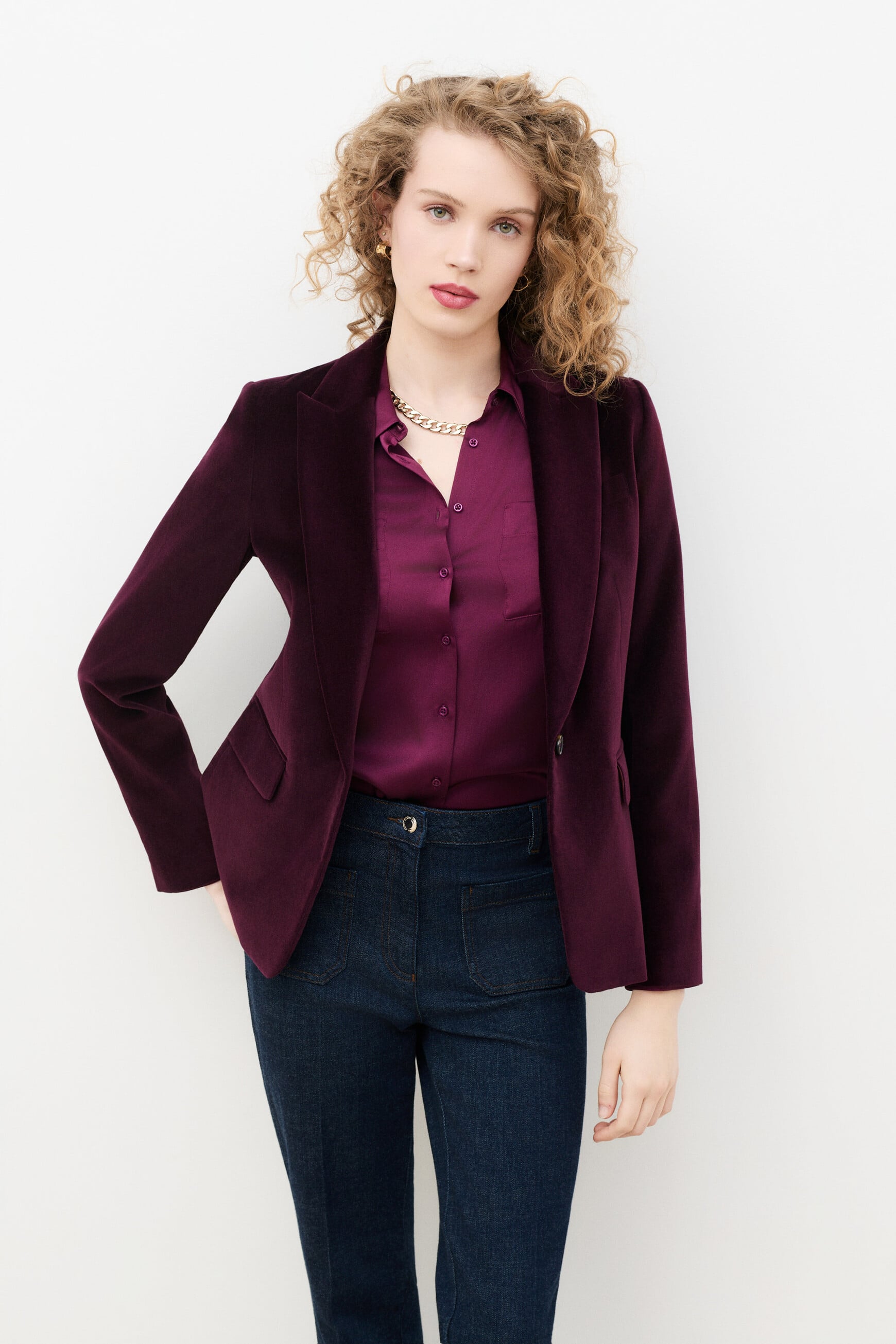 blazer aurora prune femme