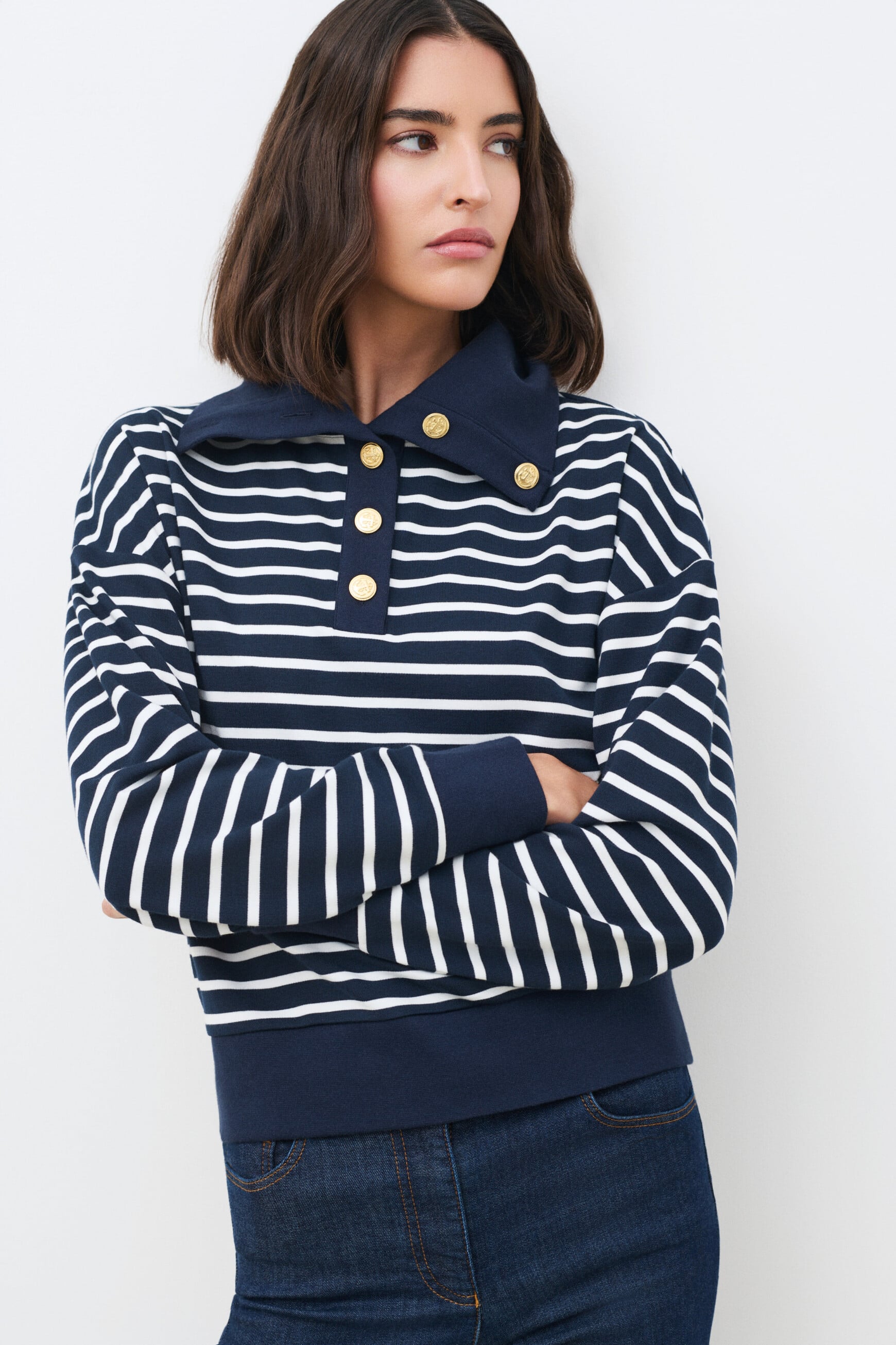 Sweatshirt Tlouis bleu marine femme