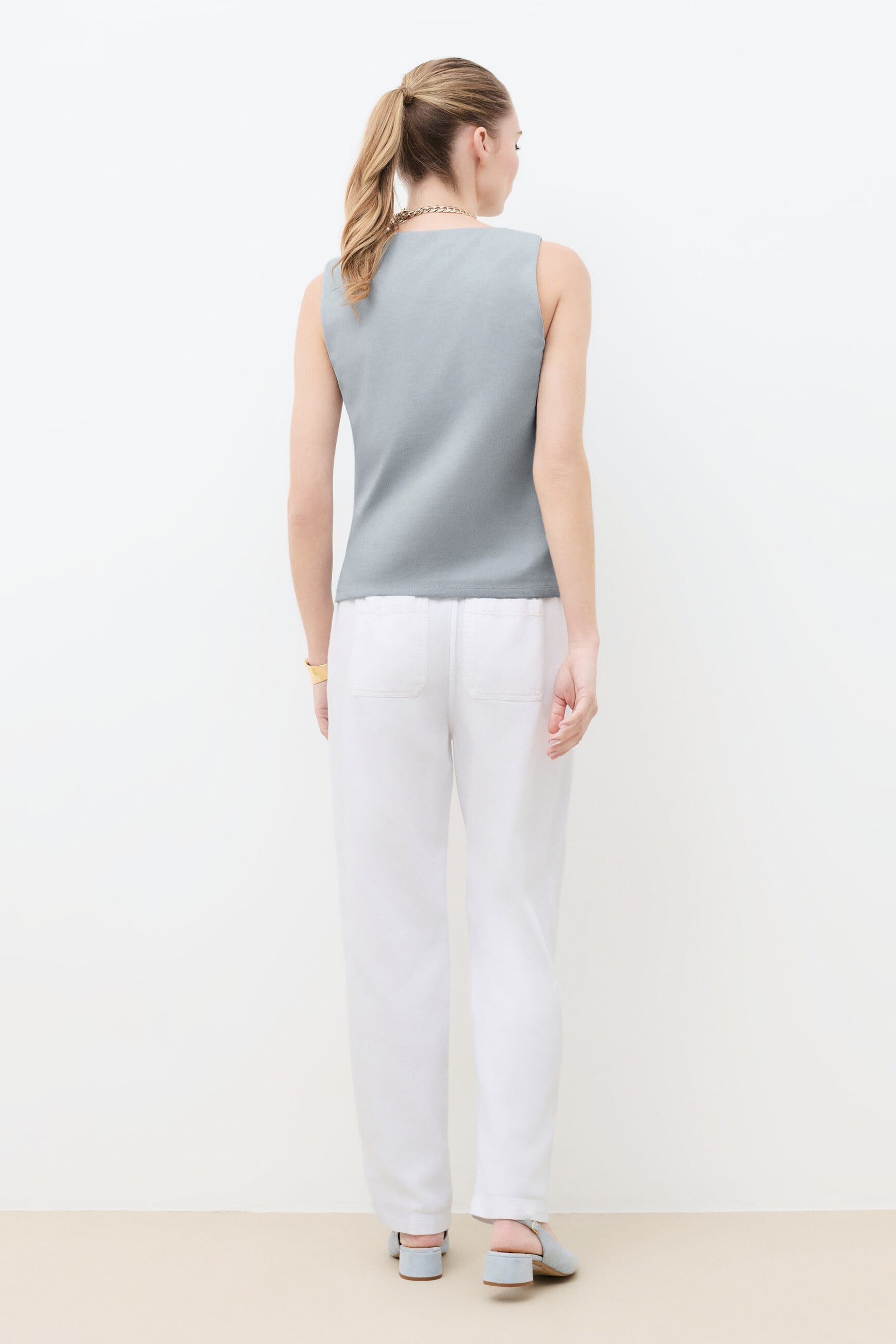 Maglietta Tboa blu pastello donna