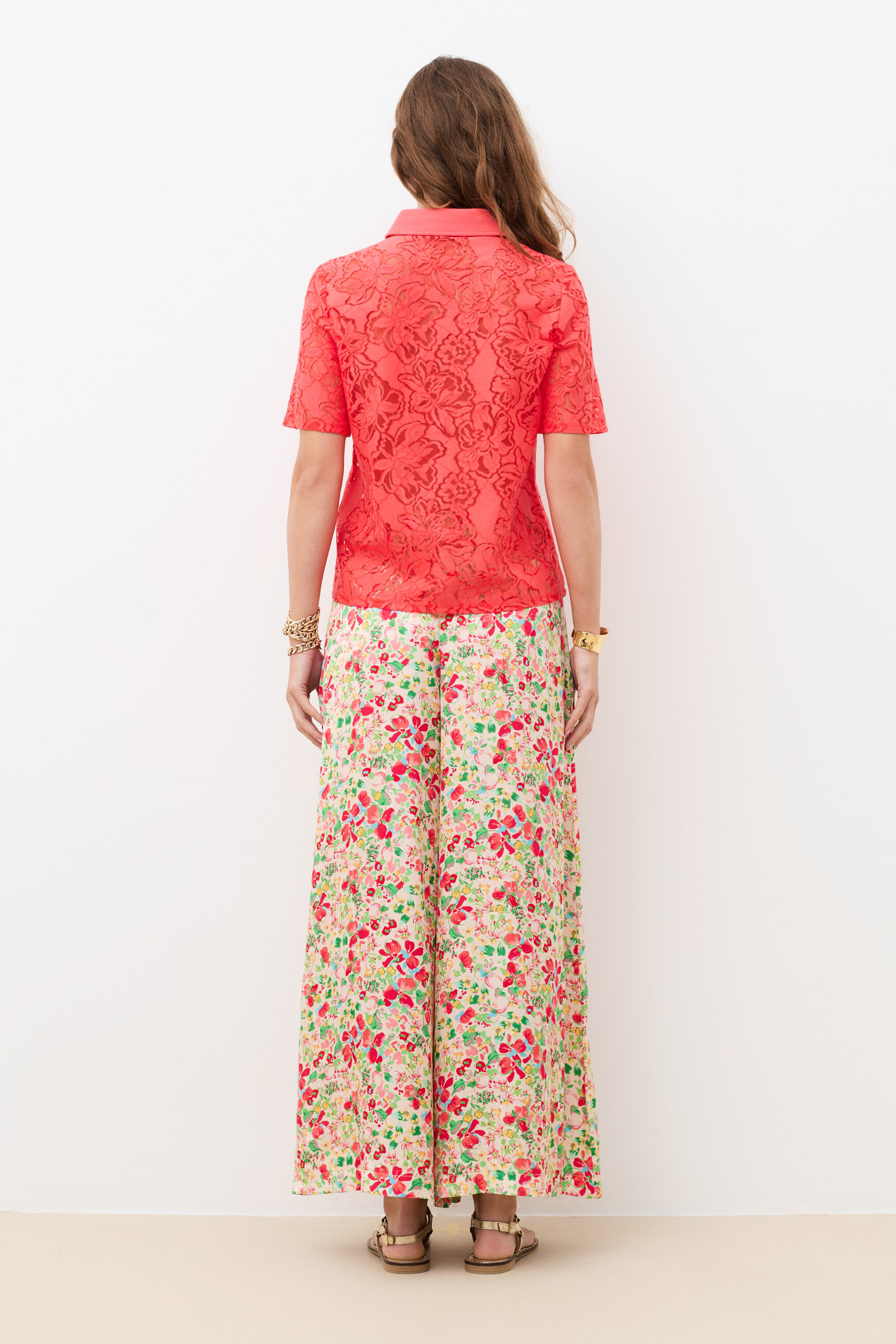 Camiseta Tjenny vermelho coral mulher