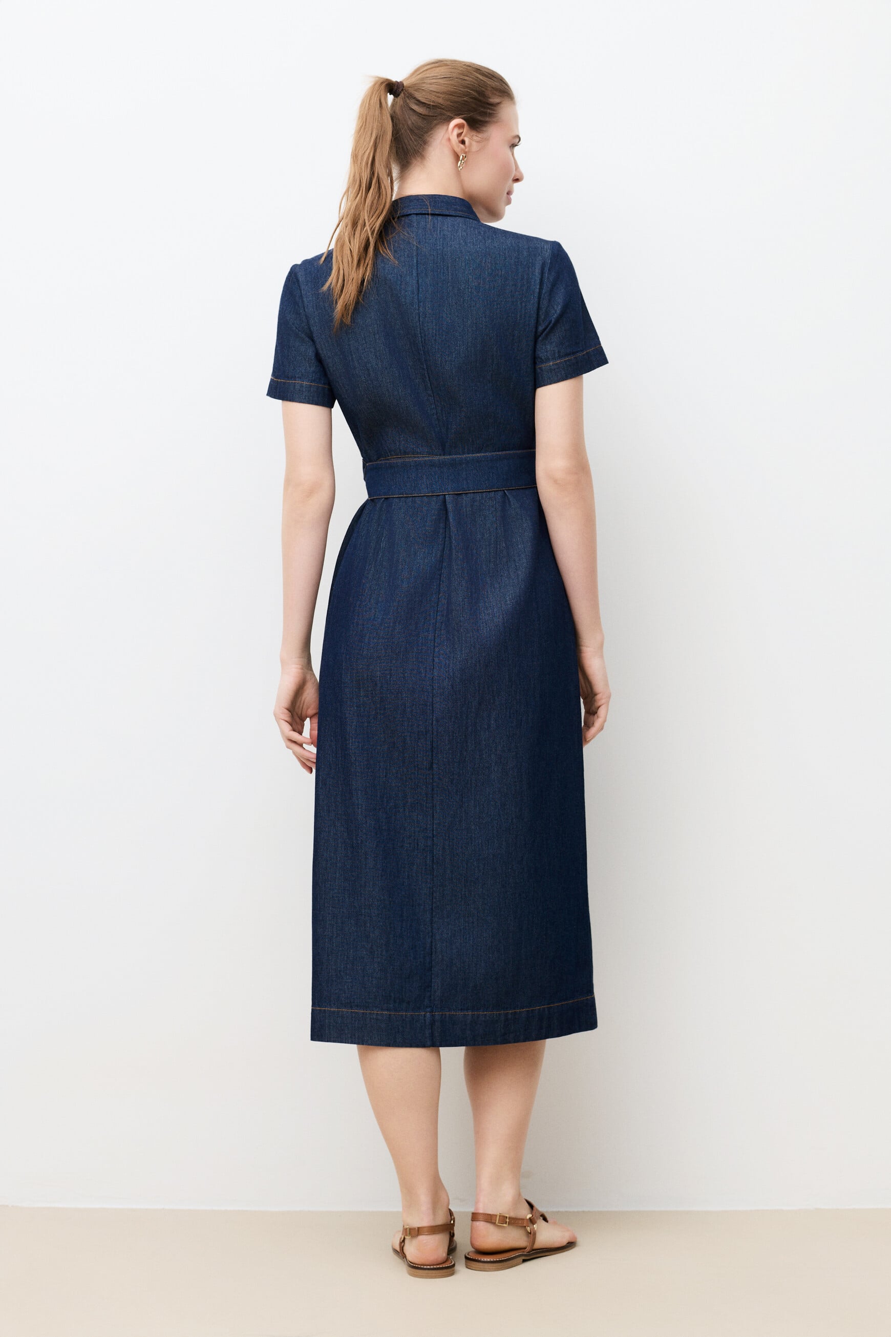 Vestido Rlaurine2 denim double stone mulher