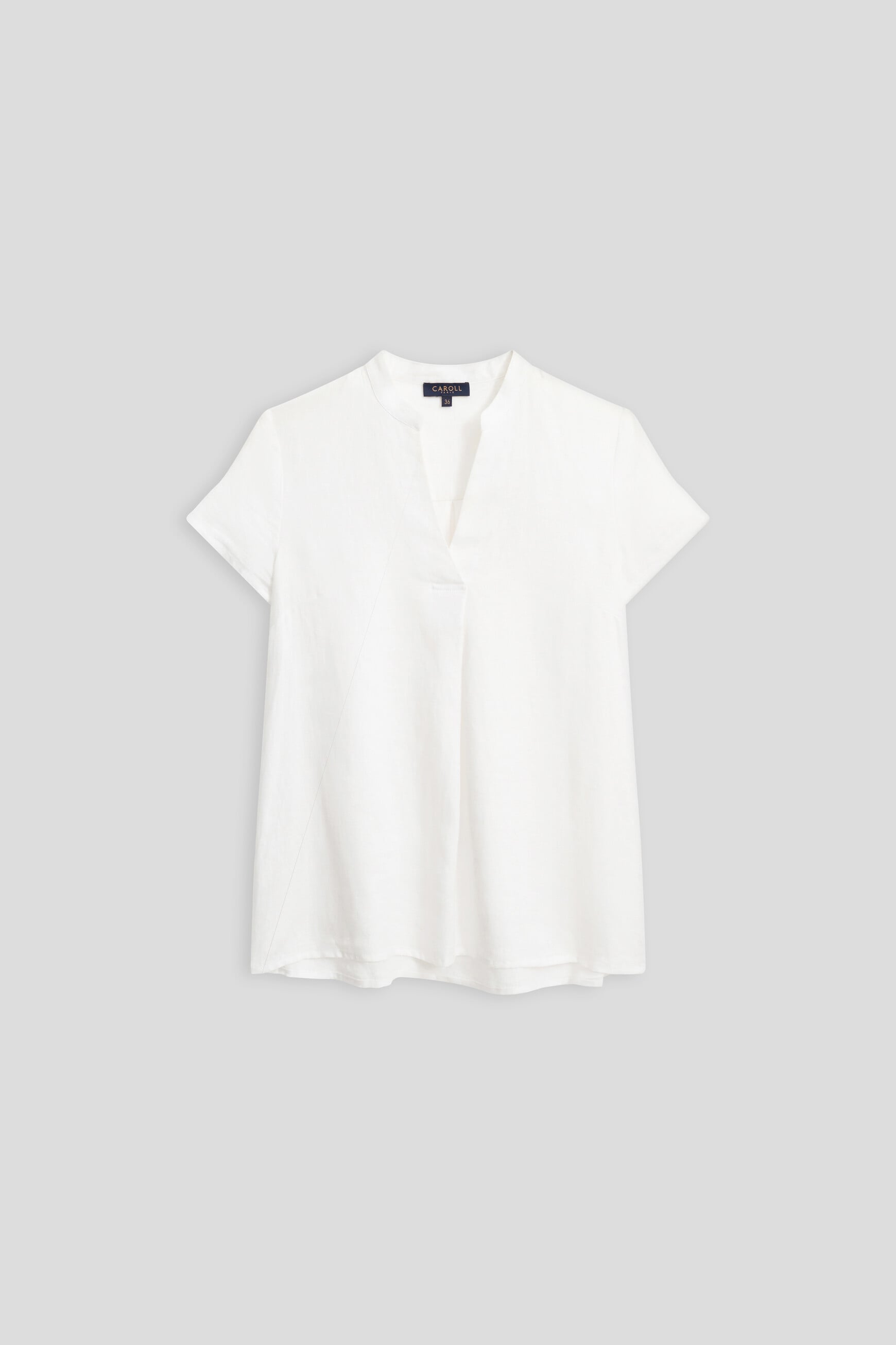 Bluse Kat 100 % Leinen weiss damen