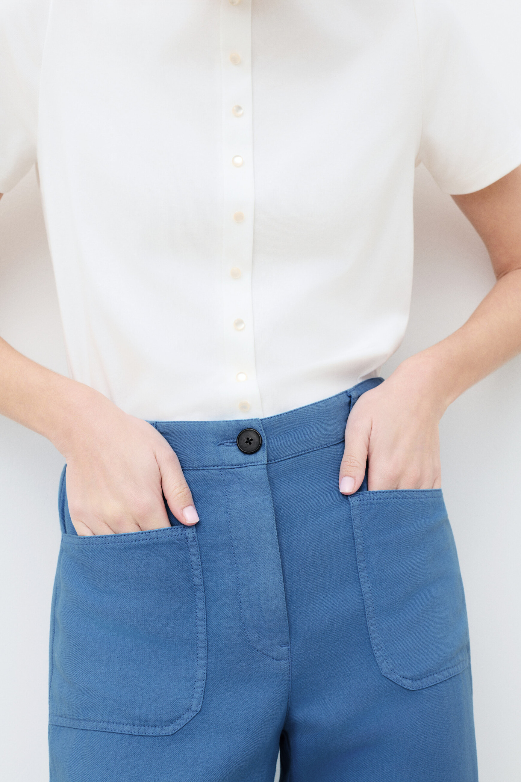 Pantalon Pygmalion2 bleu fonc&eacute; femme