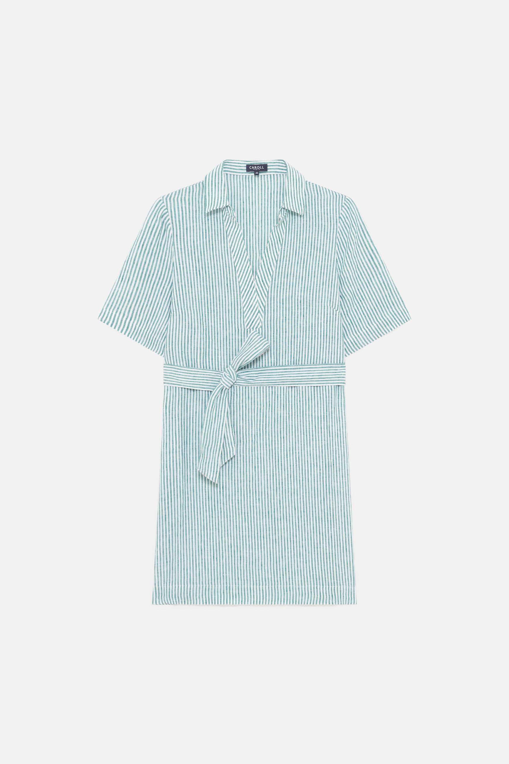Robe Rvanille 100% lin vert femme