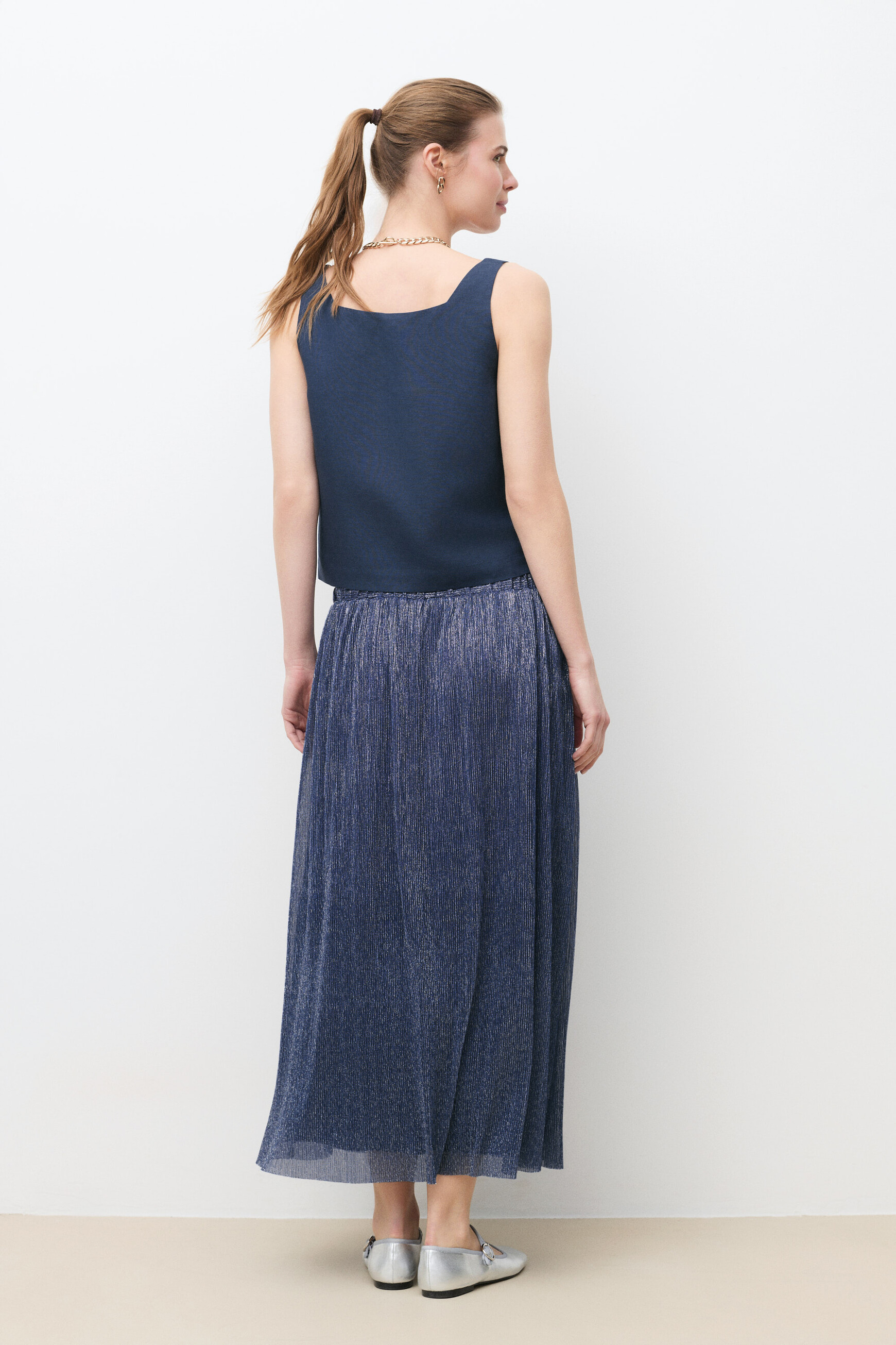 Falda Jguestie azul oscuro mujer