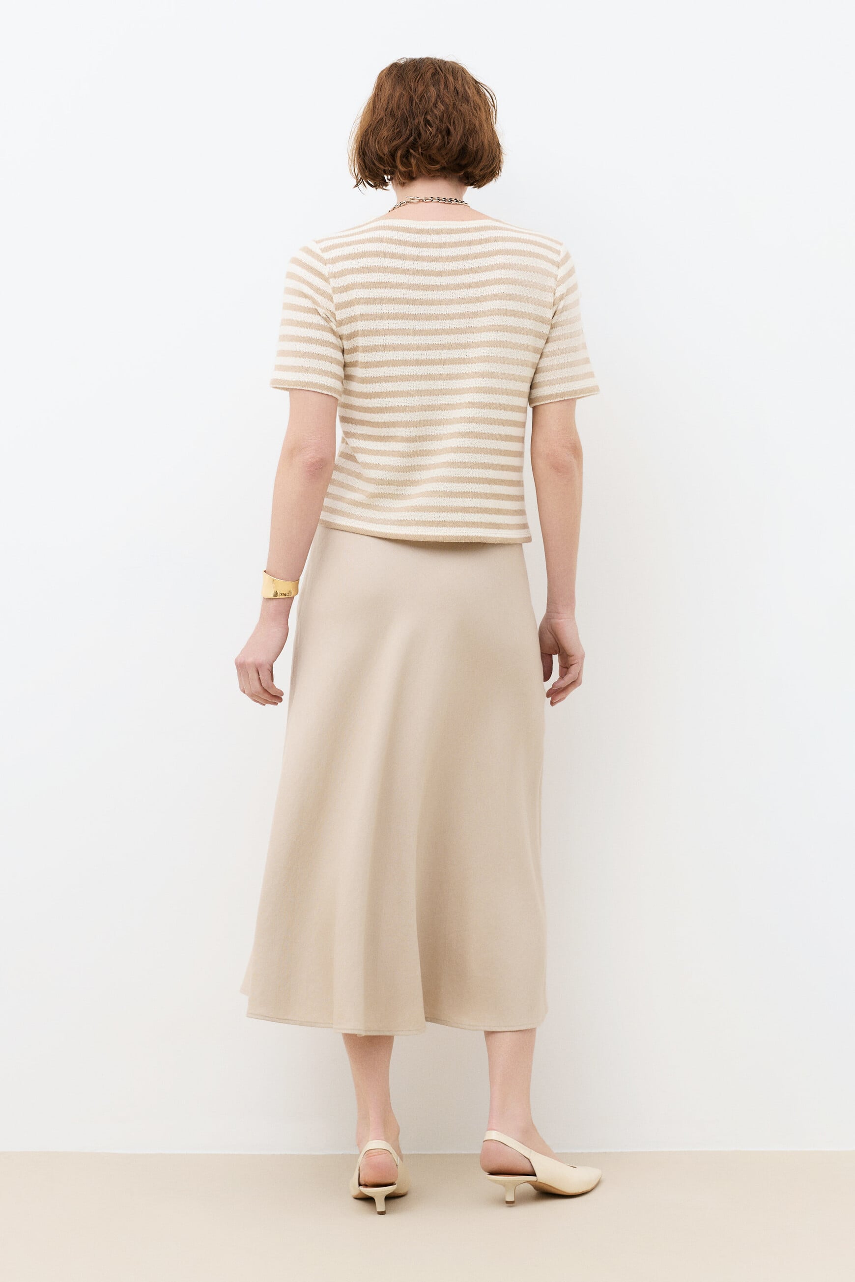 Maglietta Tmidi marrone cognac donna