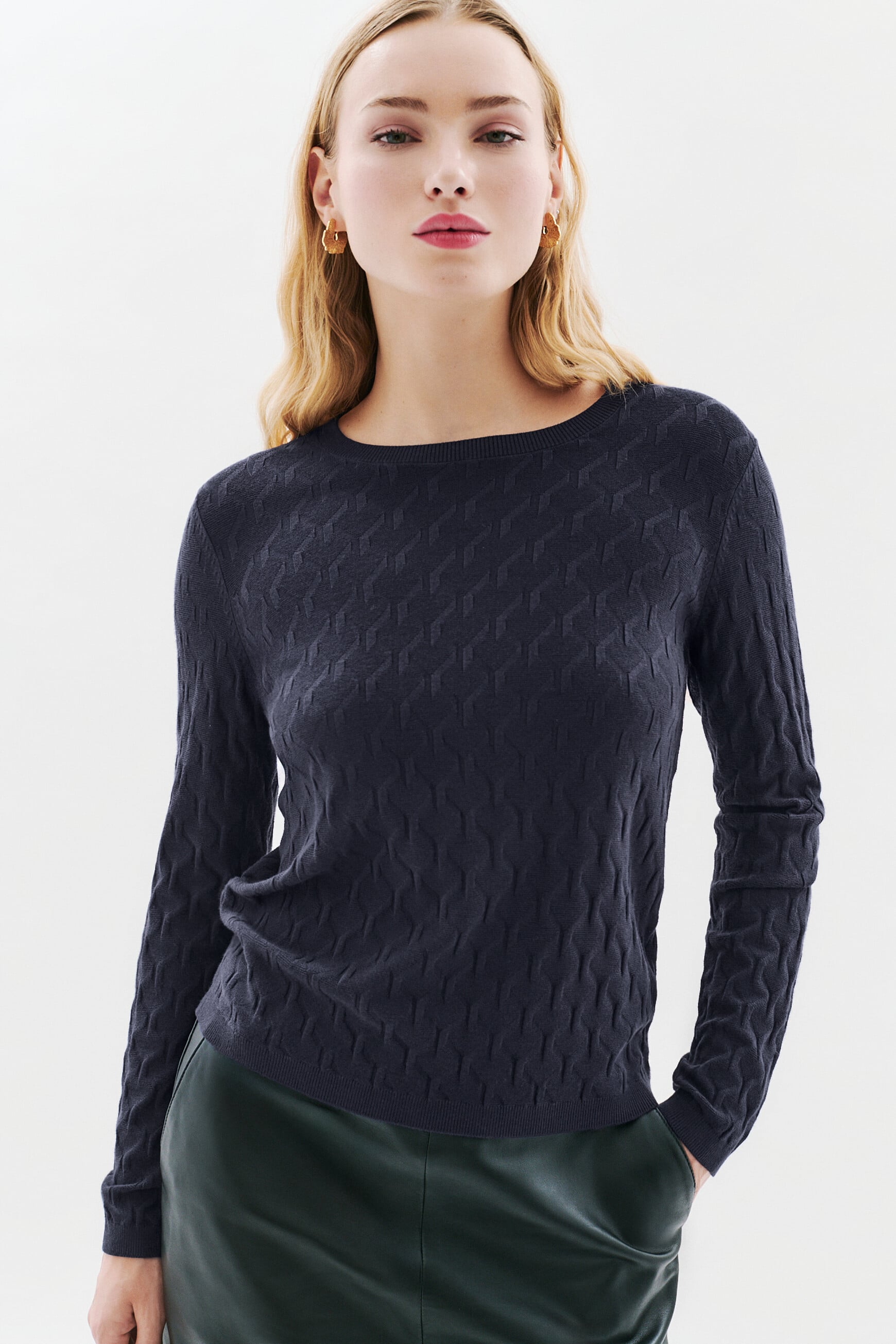 Manina sweater navy blue woman