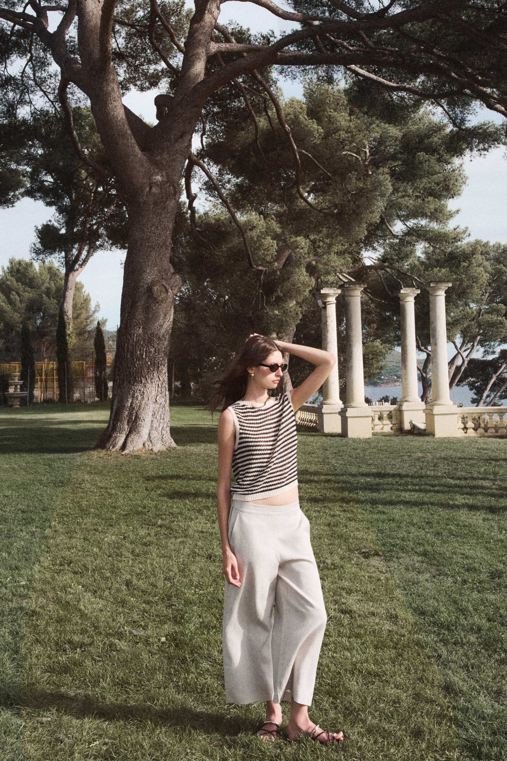 Pantalon pandi 100% lin sable femme