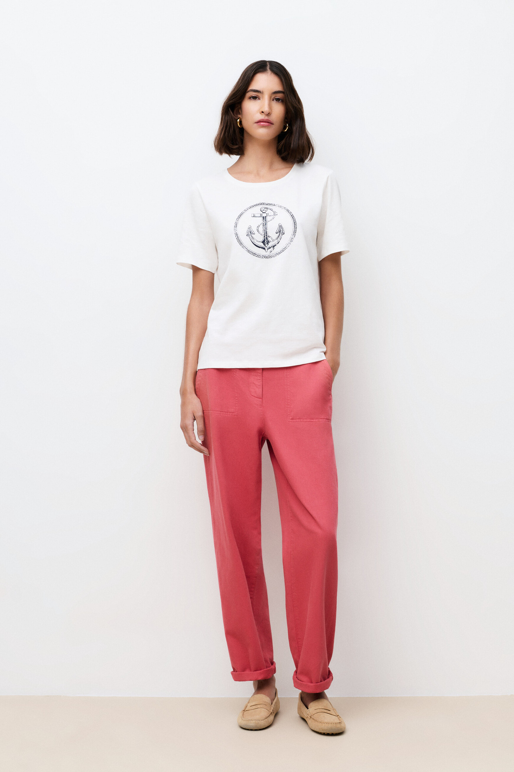 T-shirt Tancre ecru femme
