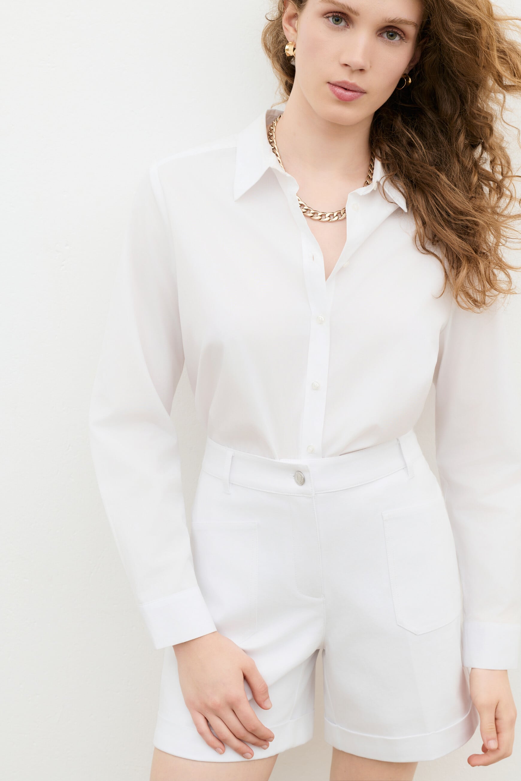 Short Sombrero blanc femme
