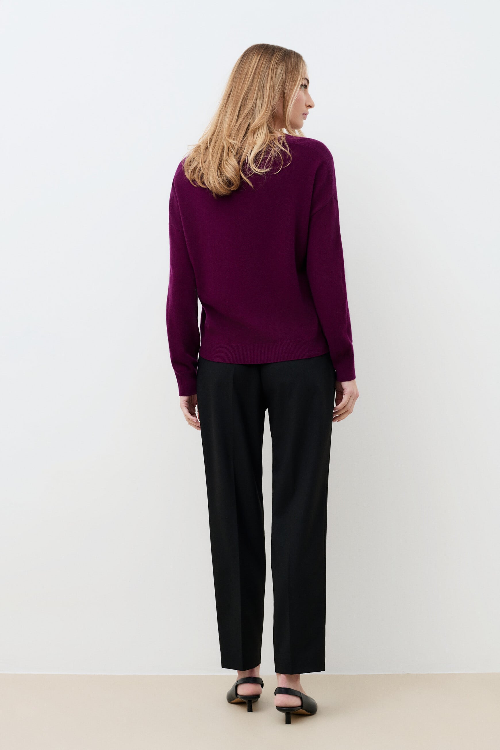 Mthelmina 100% cashmere sweater plum woman