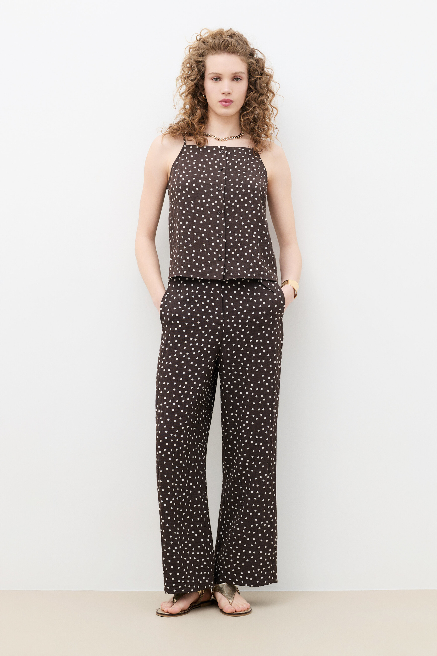 Top Comalia marrom chocolate mulher