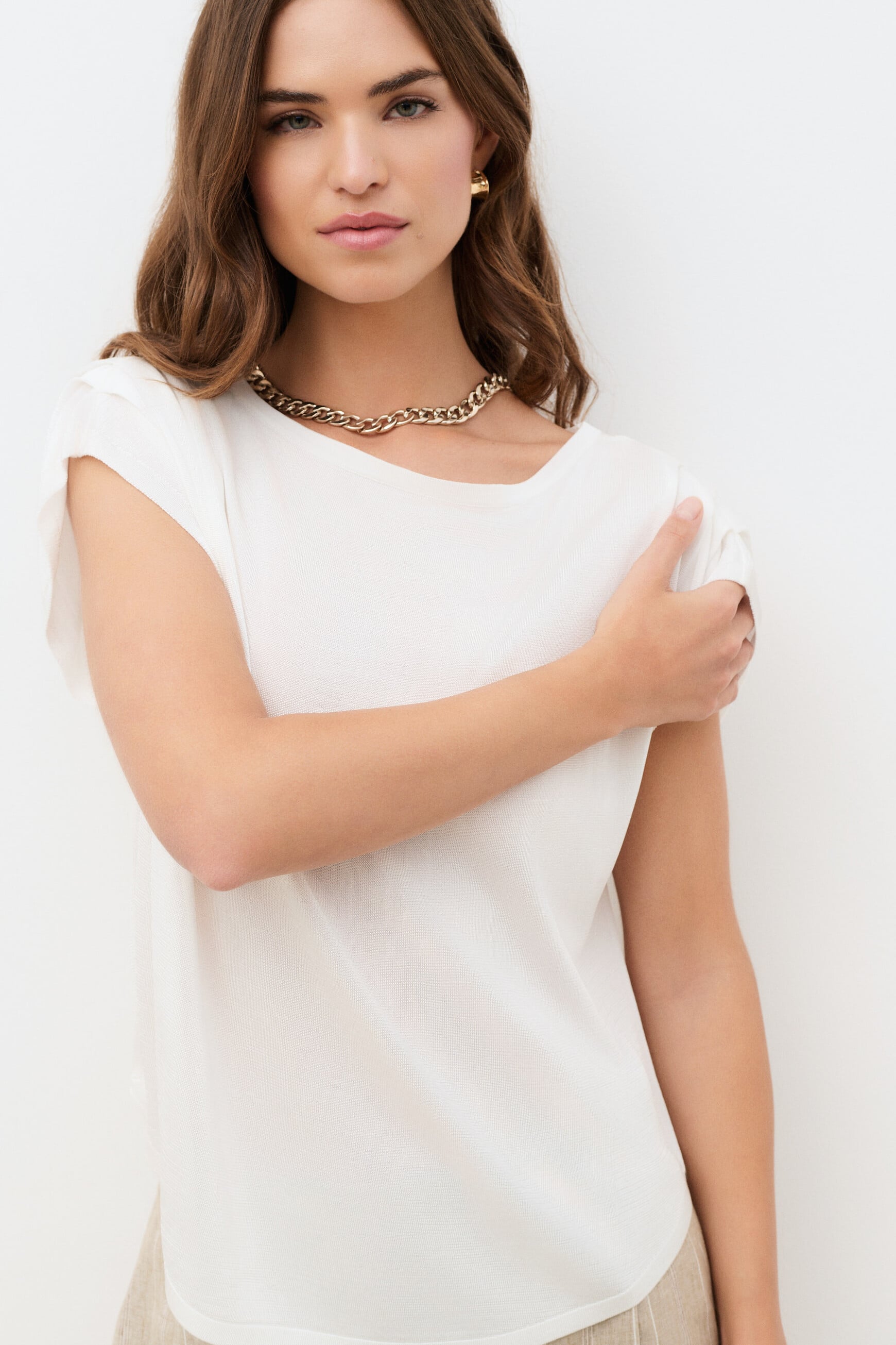 Pull Debbie ecru femme