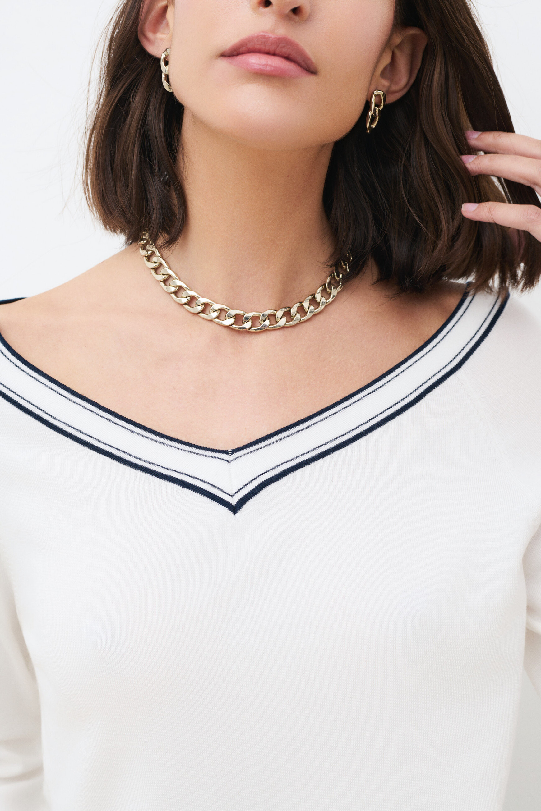 Pull Madeleine ecru femme