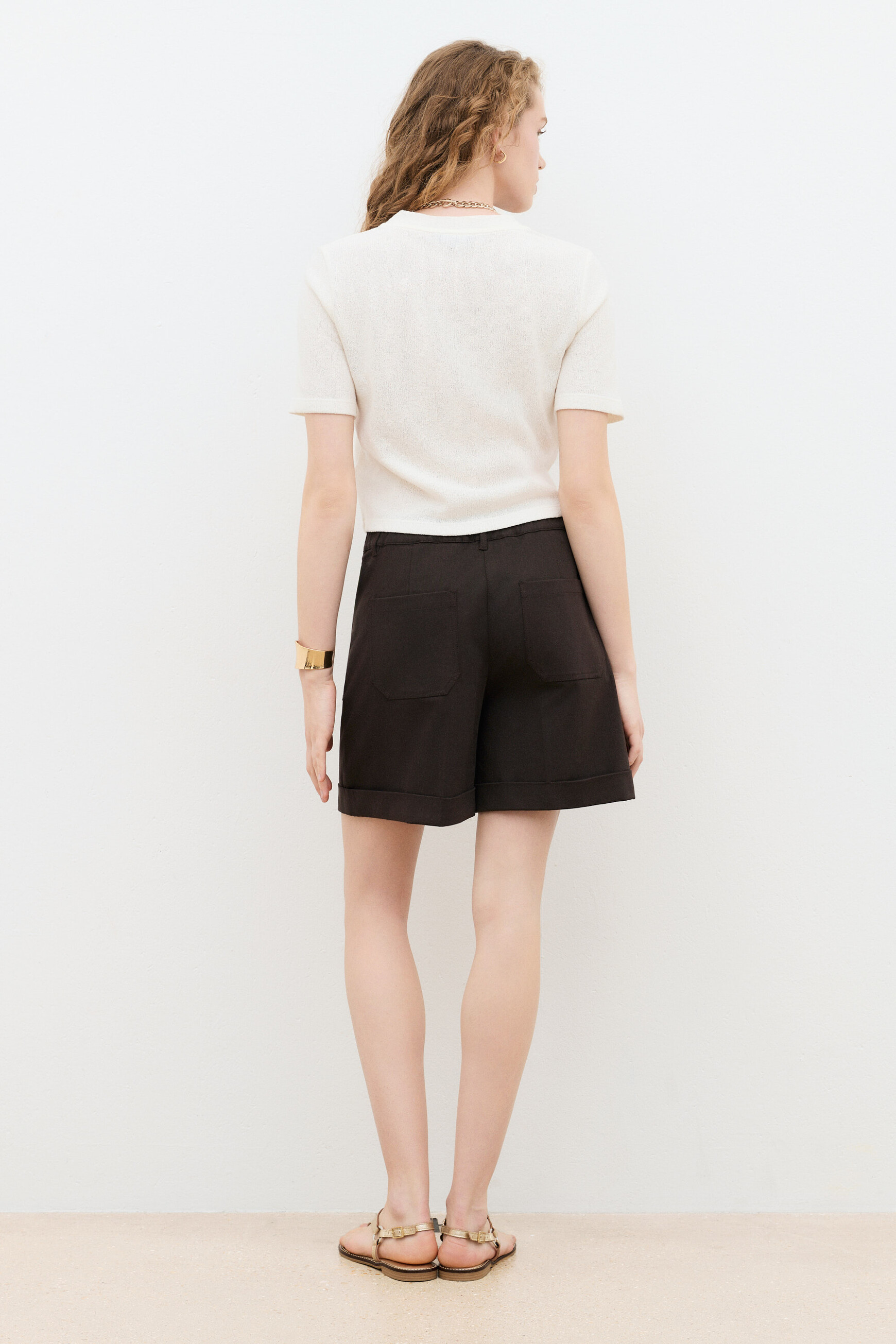 Short Sombrero marron fonc&eacute; femme