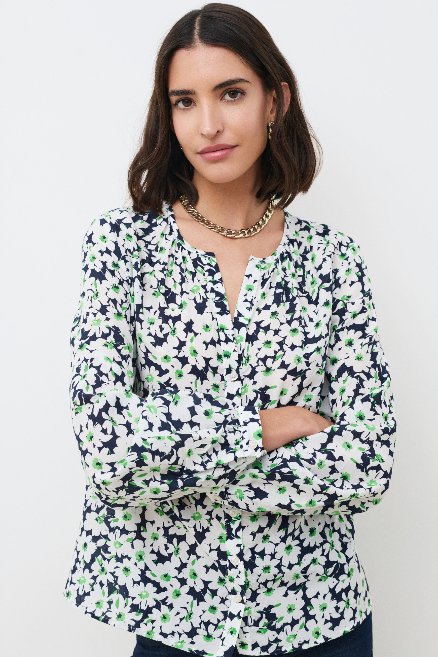 Chemise Colomby3 bleu marine femme