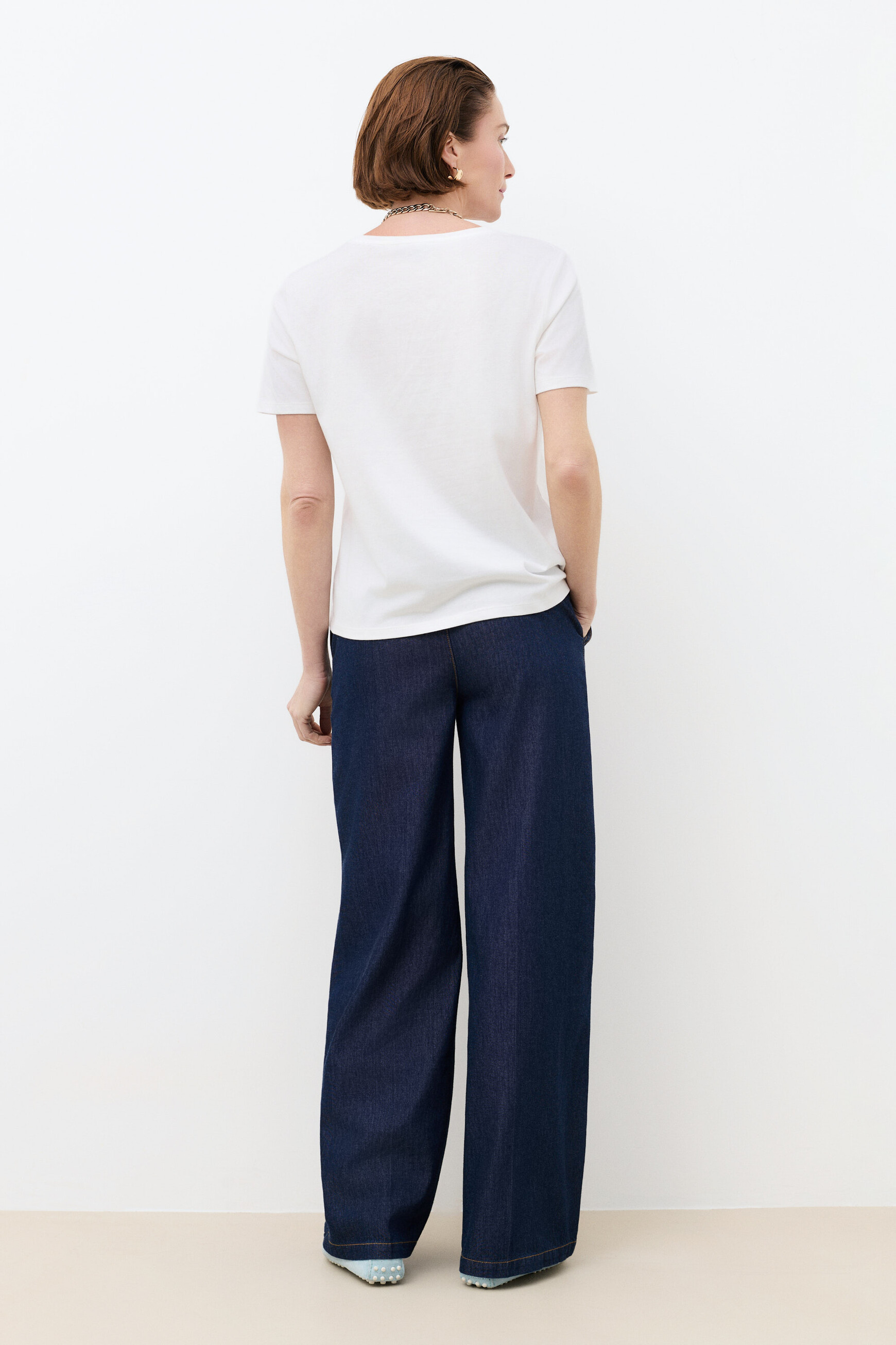 T-shirt Tim-Orchide bleu gris femme