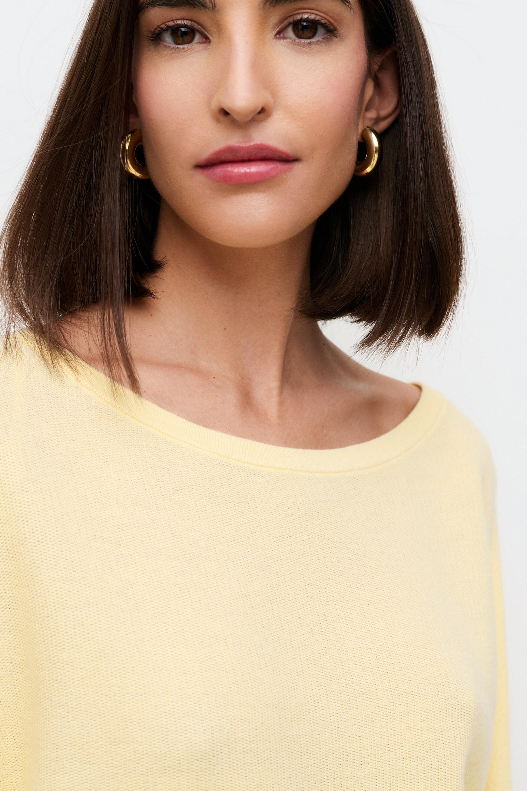 Joan oversized sweater pastel yellow woman