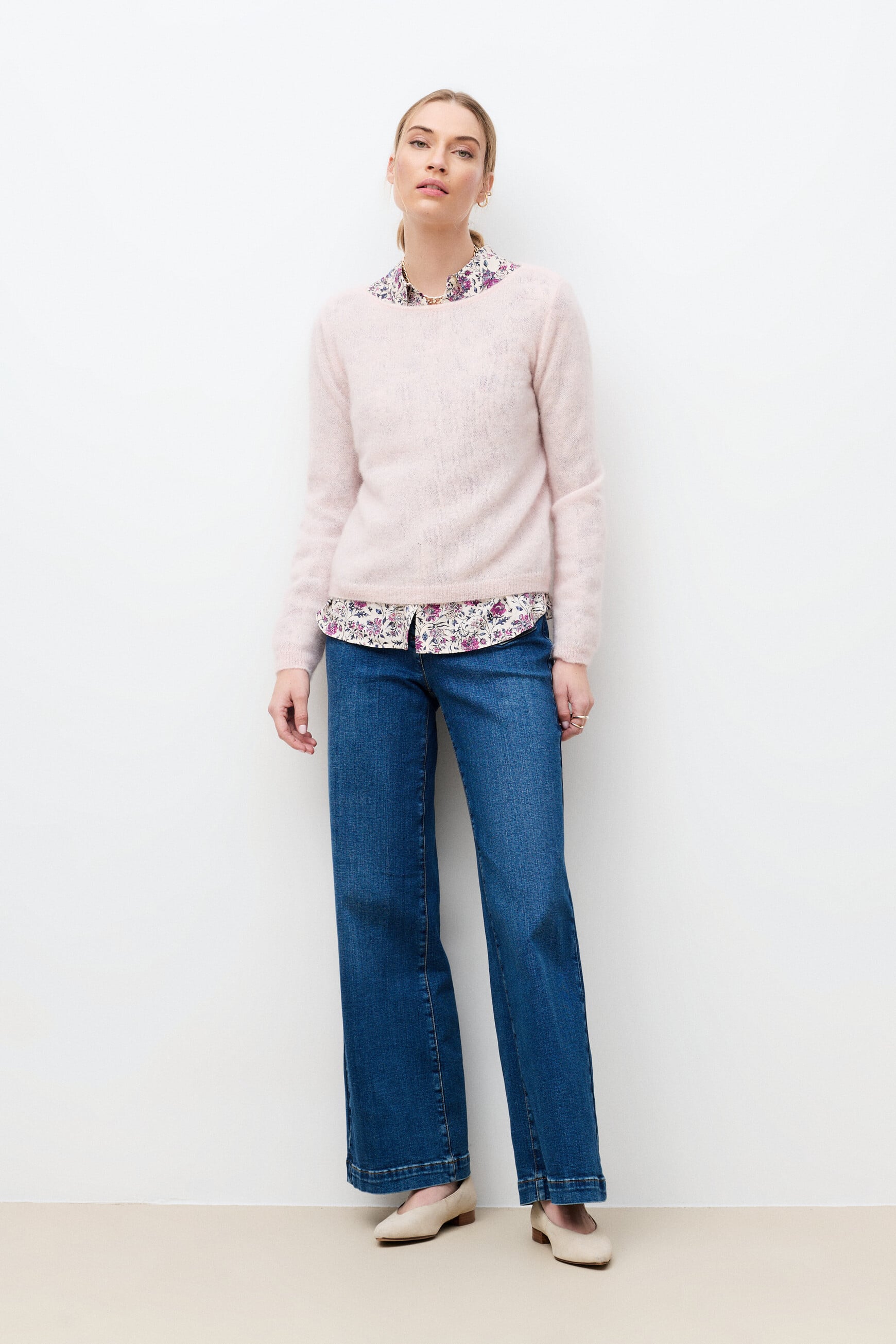 Pull Mvittoria rose clair femme