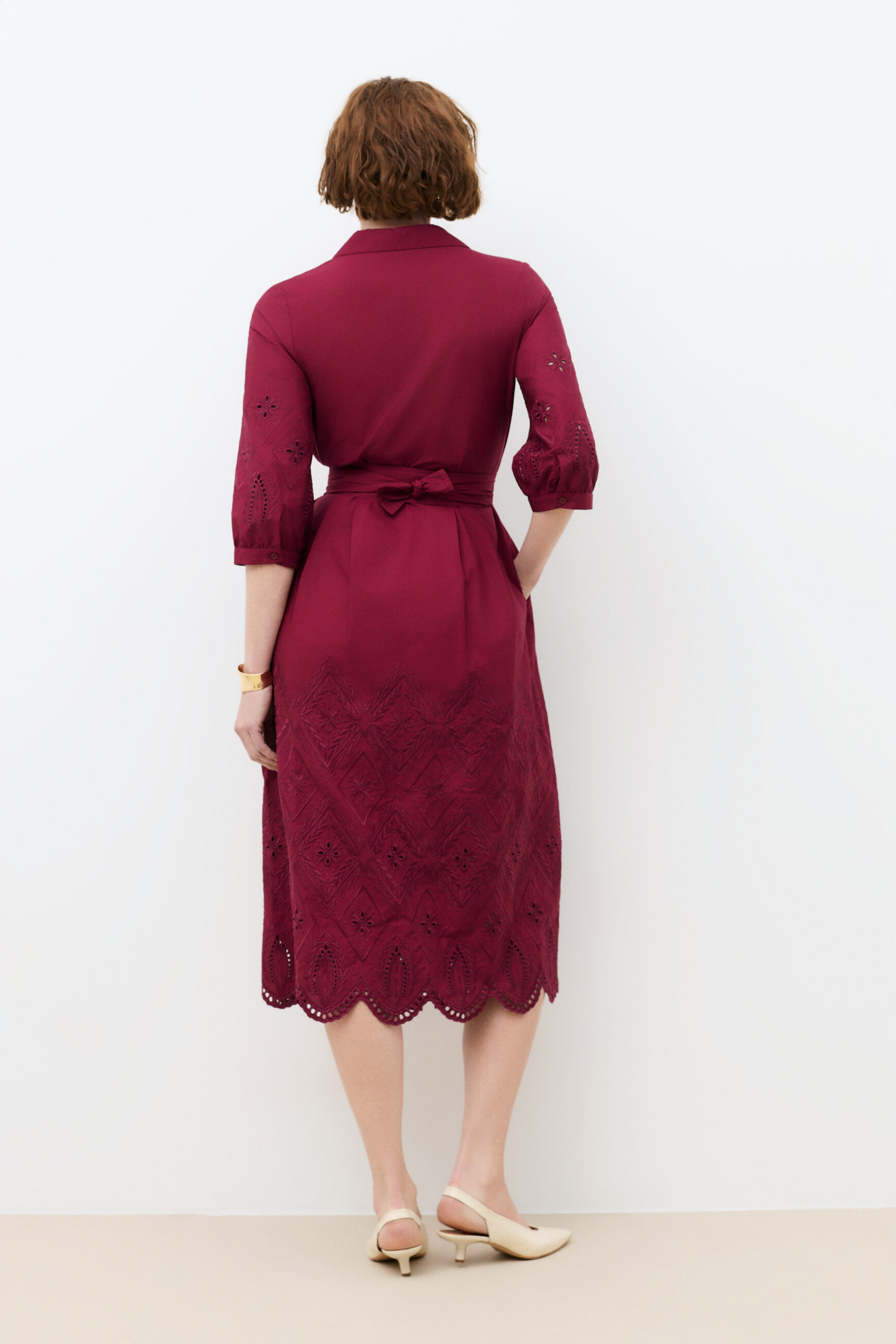 Vestido Romy bordeaux mulher