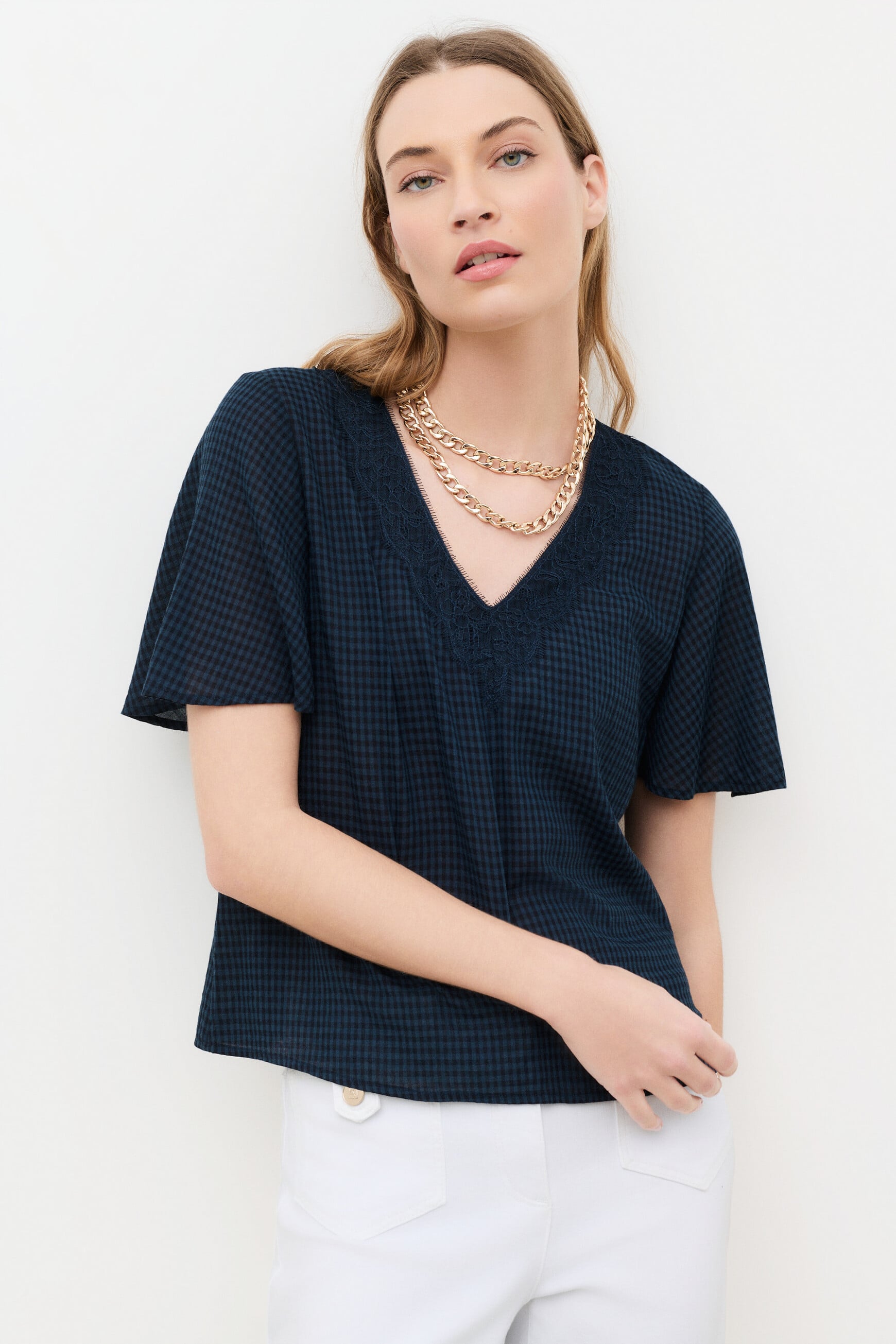 Chemise Coseline bleu marine femme
