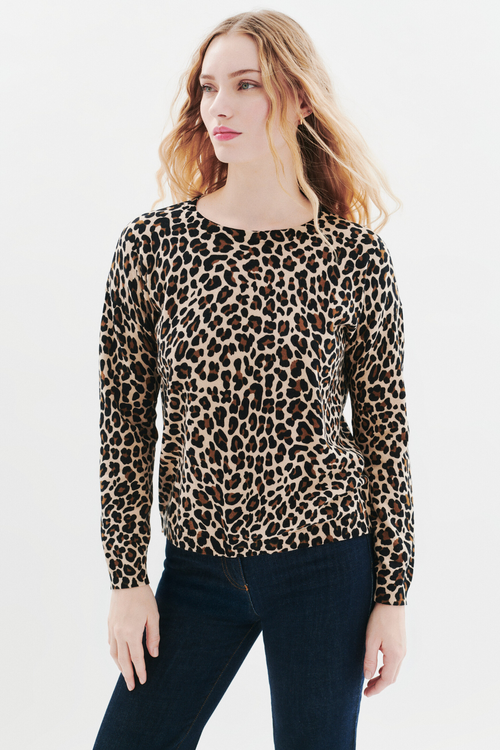Pull mado marron cognac femme