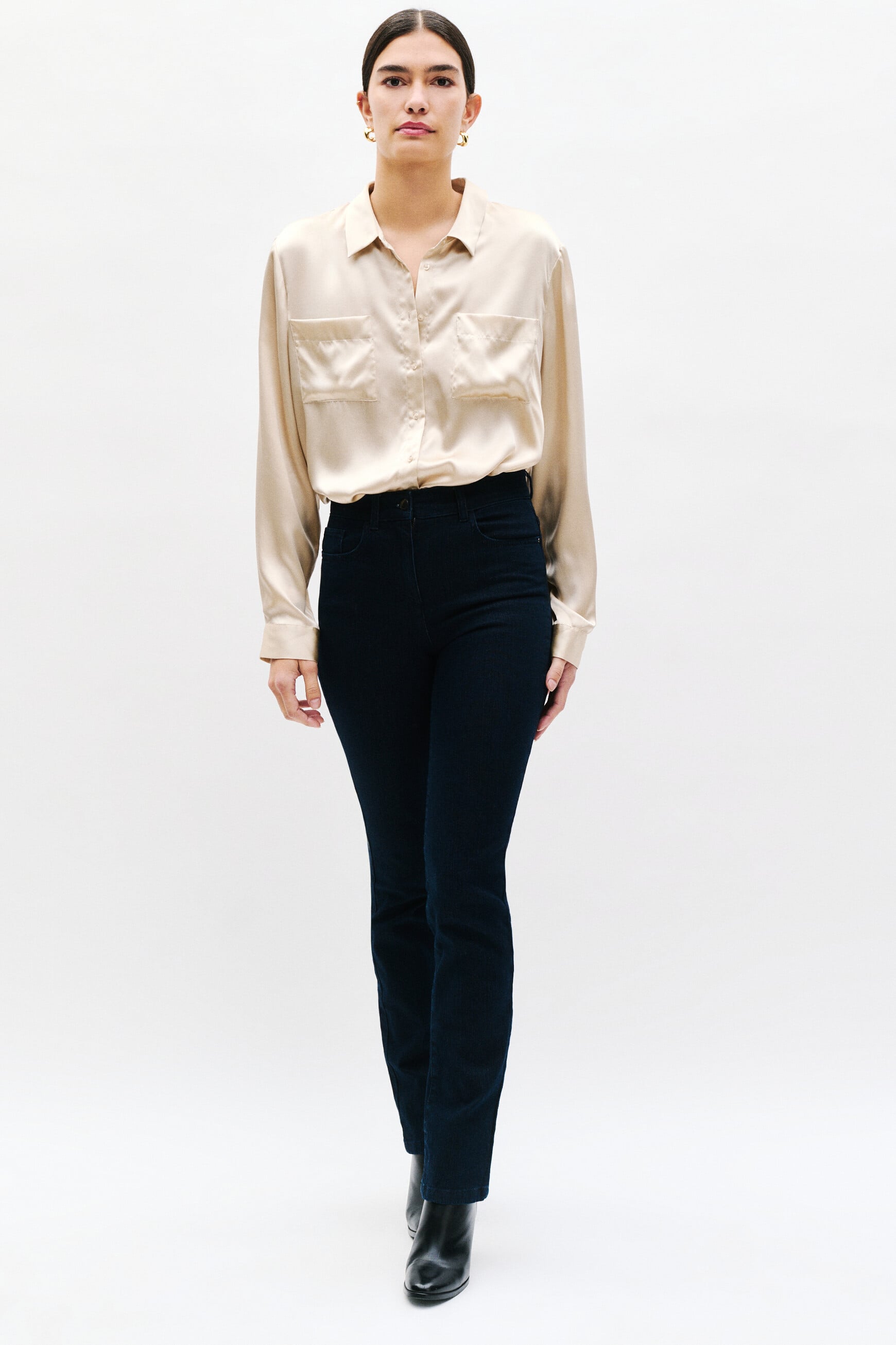 Pantalon prayano denim double stone femme