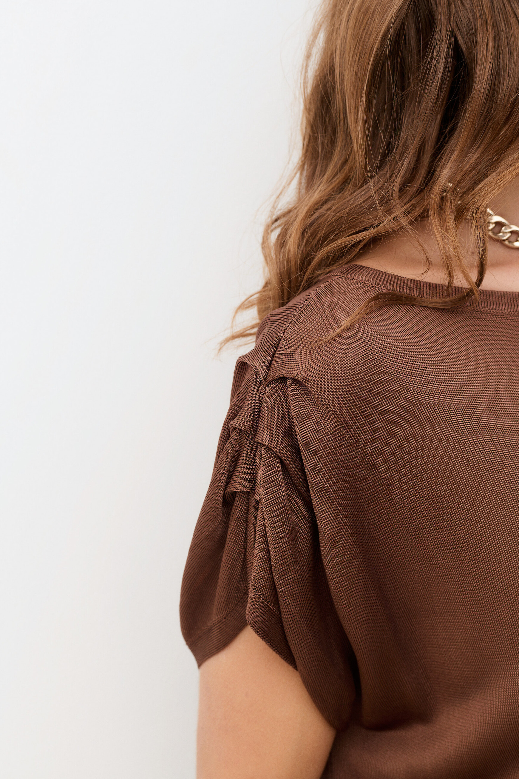 Pull Debbie marron femme