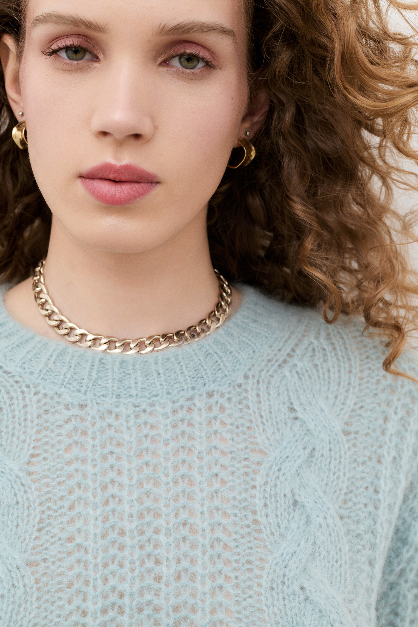 Pull Mleandro bleu gris femme
