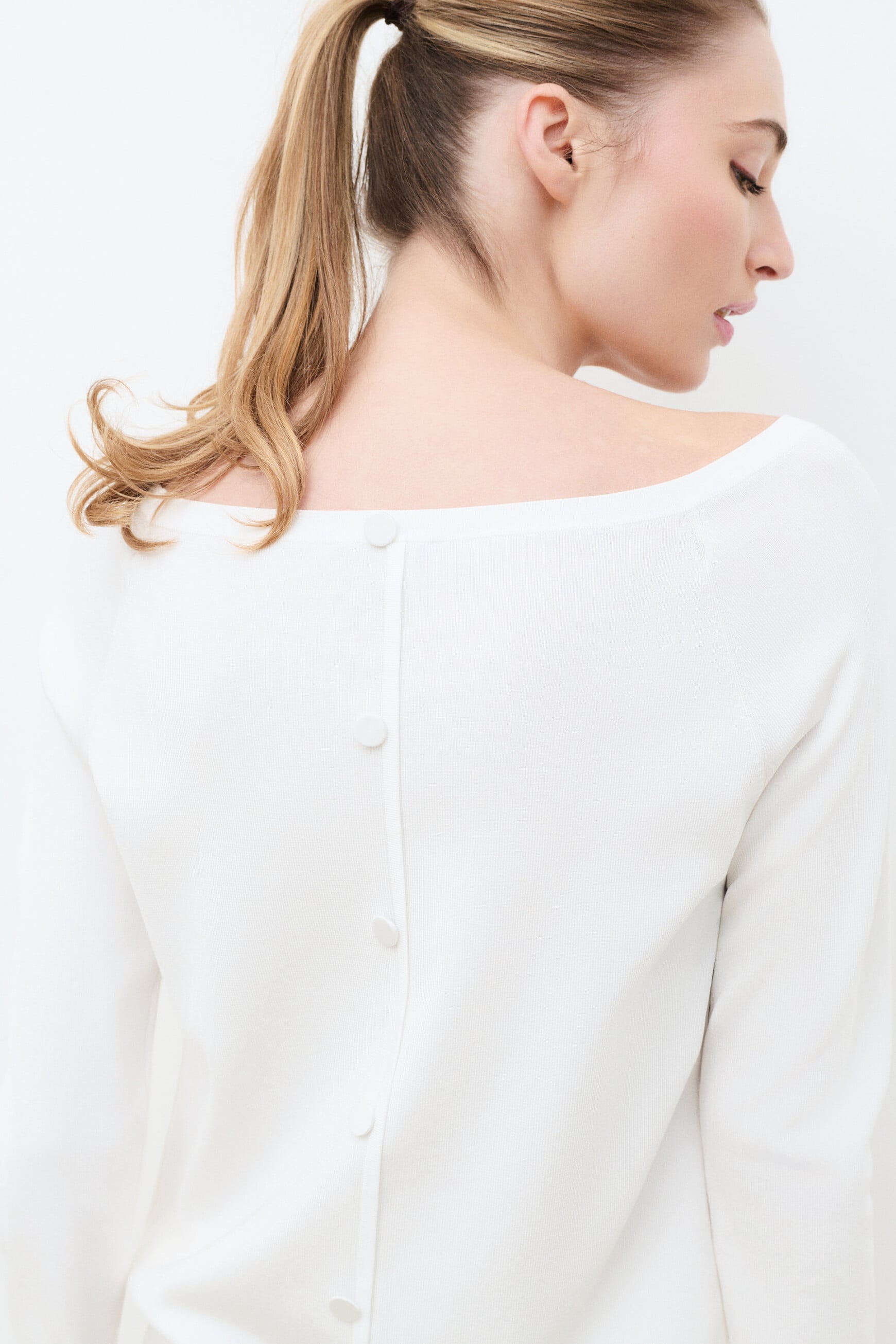 Pull Mtara ecru femme