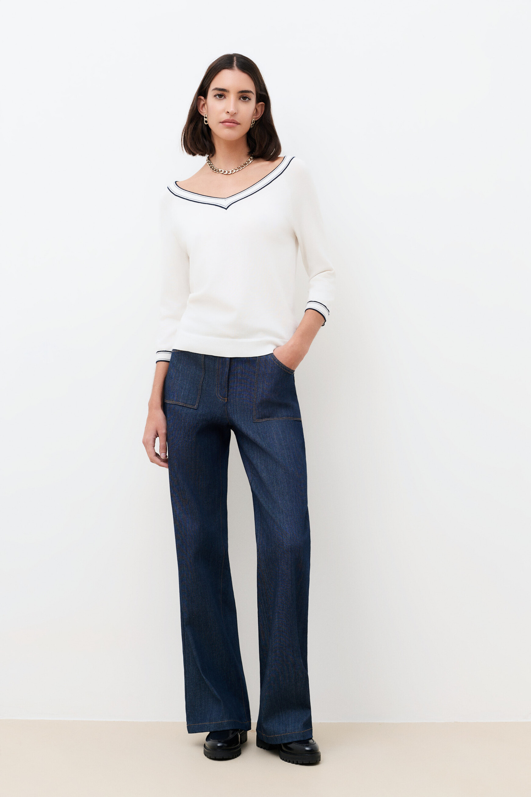 Pull Madeleine ecru femme