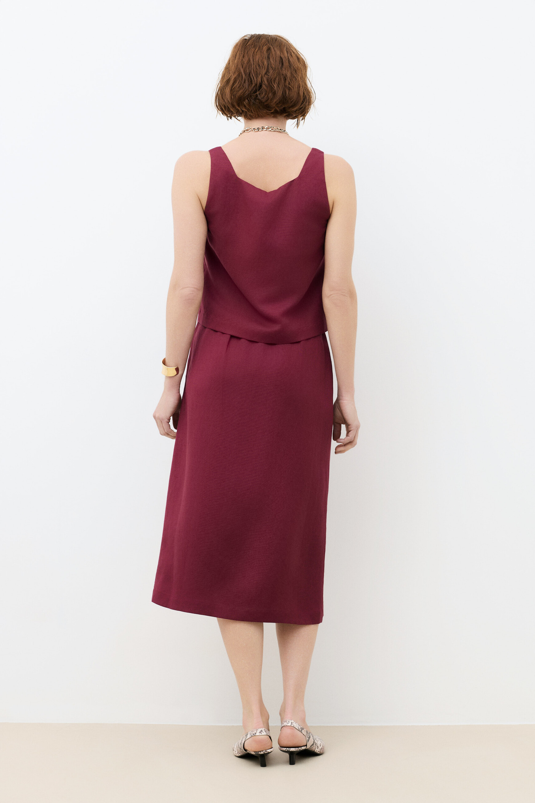 Jupe Joudy bordeaux femme