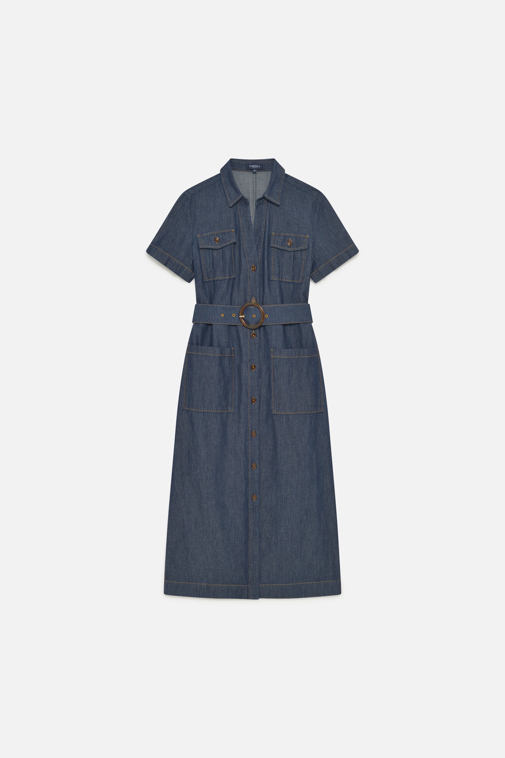 Vestido Rlaurine2 denim double stone mulher