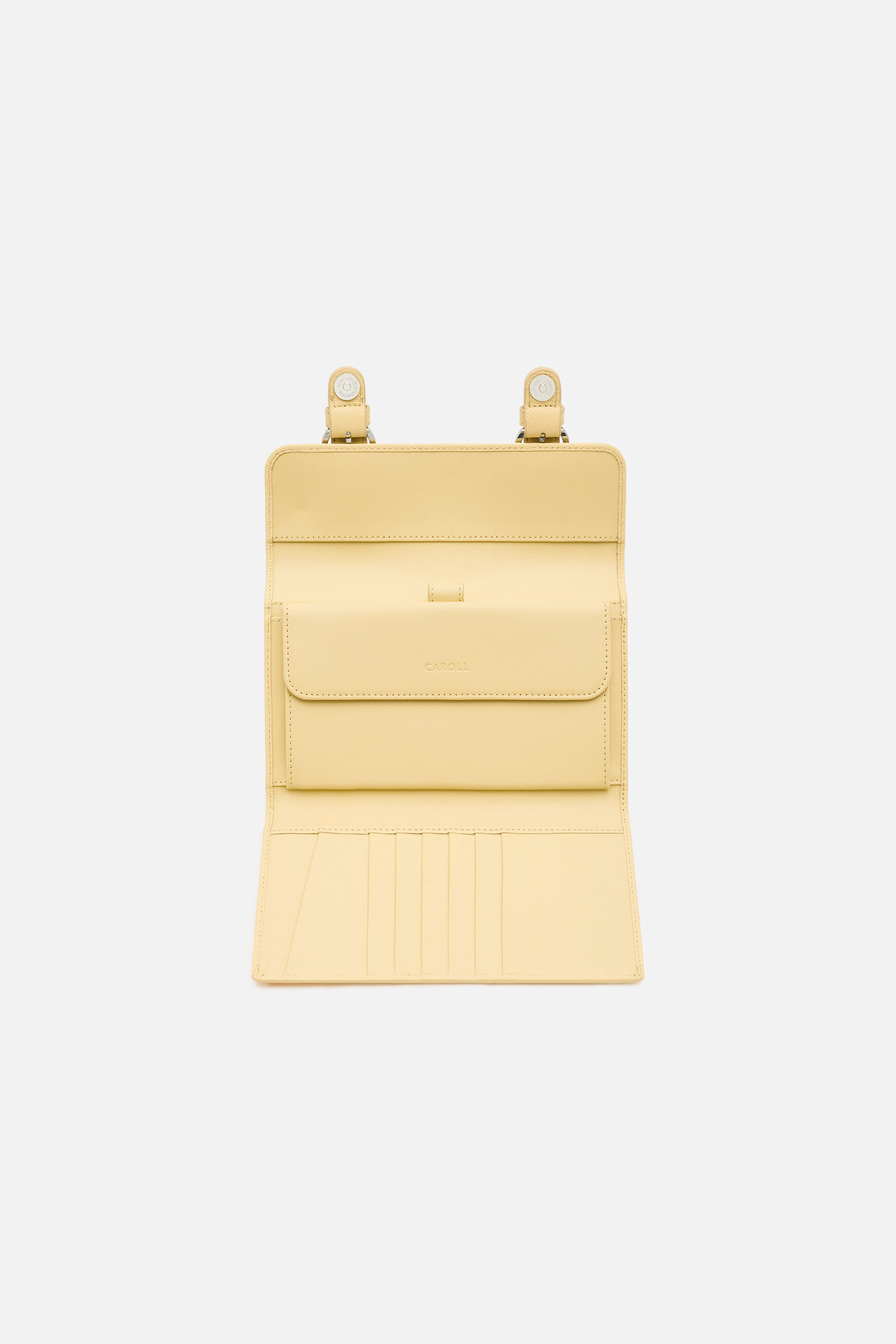 Thais wallet in natural leather cream woman
