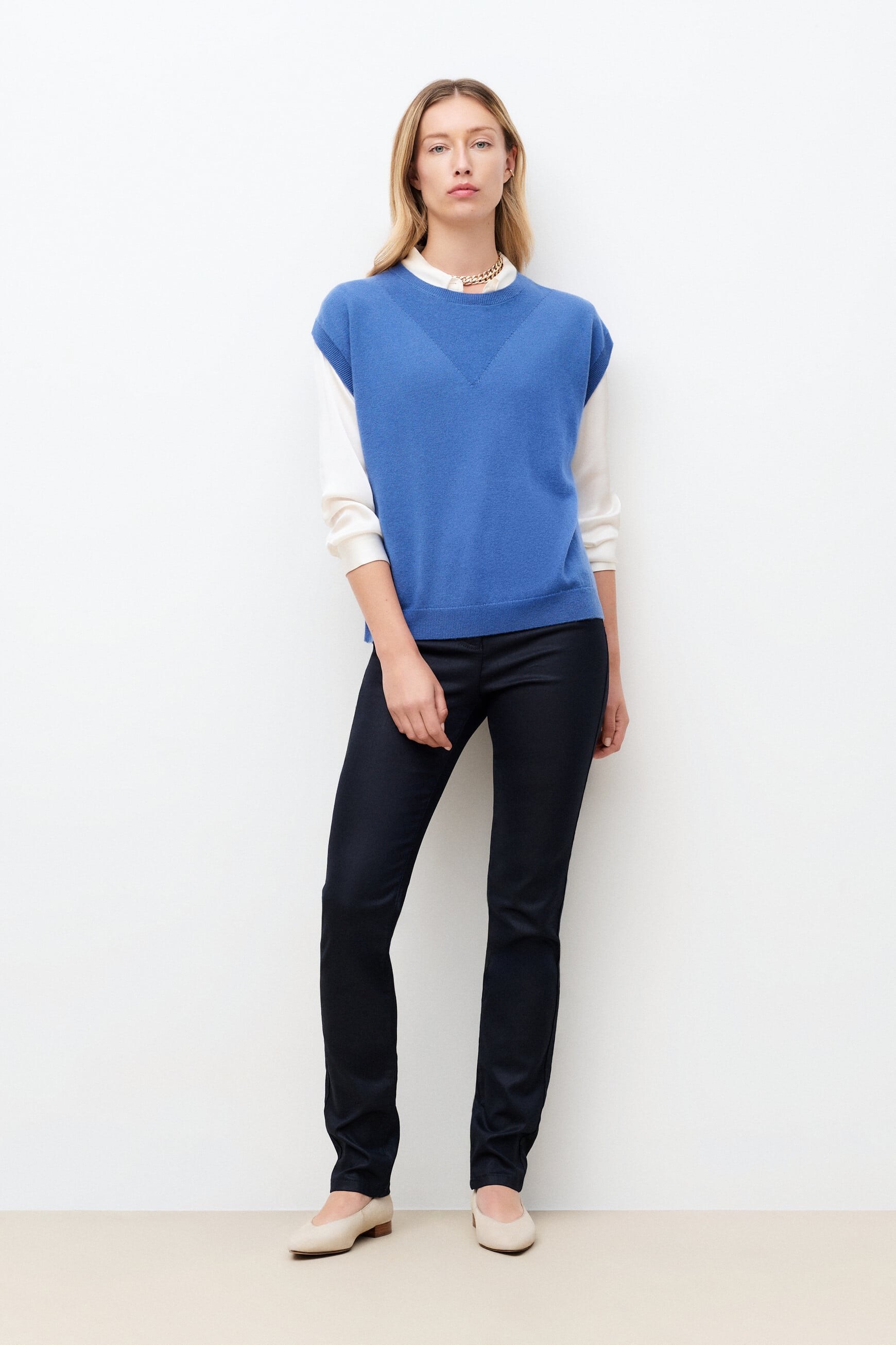 Pull mathilde bleu gris femme