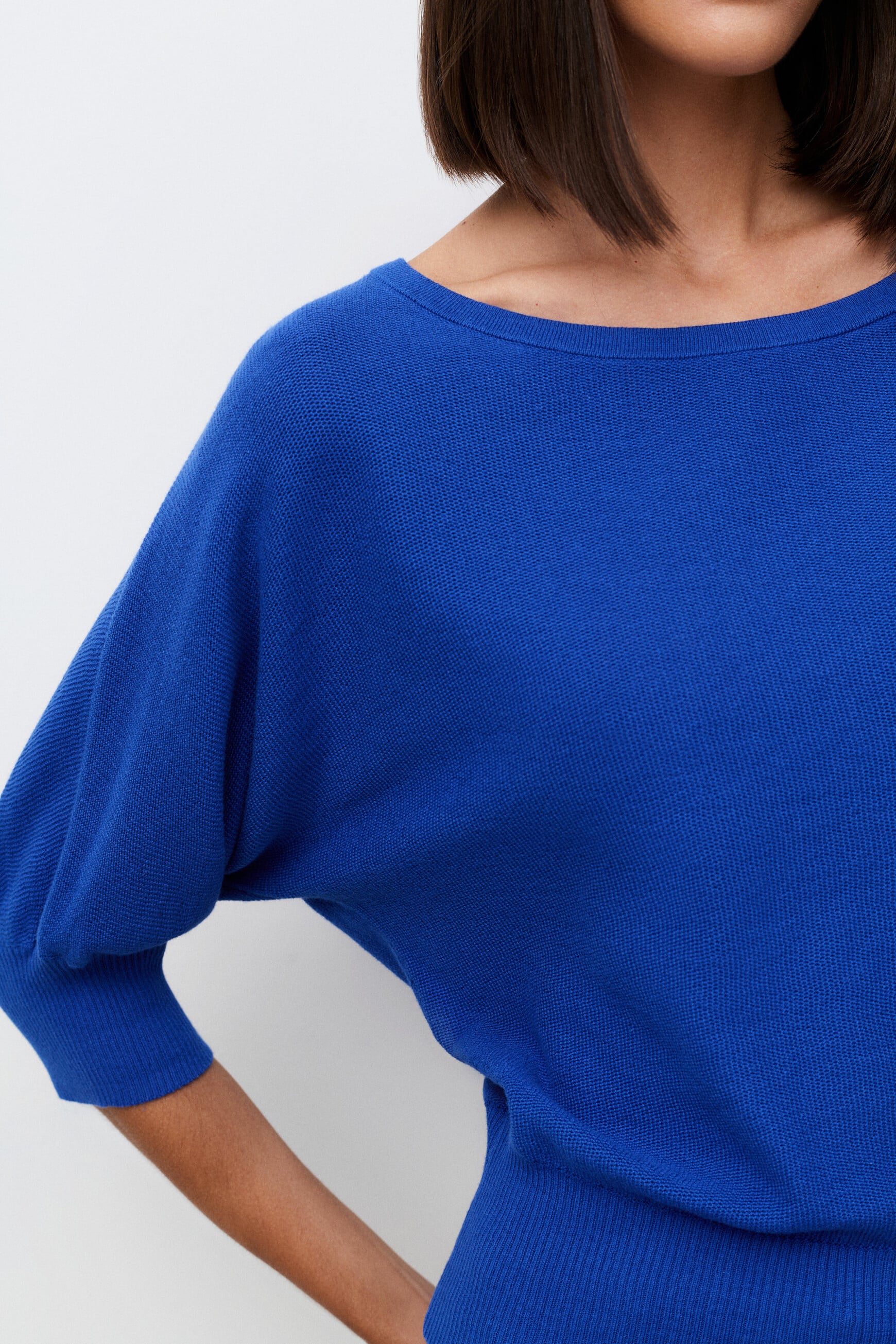 Pull joan oversize bleu electrique femme