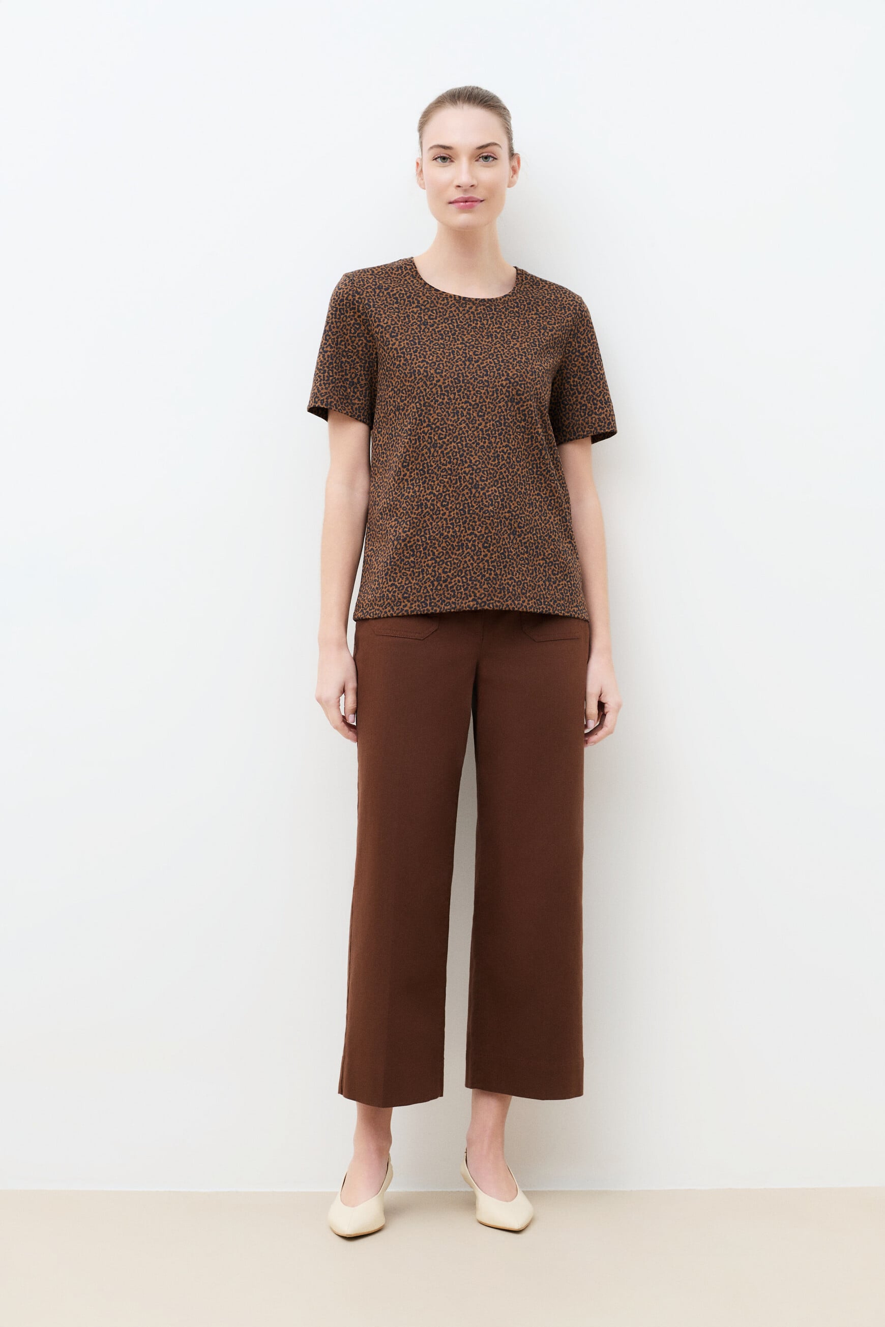 T-shirt Thugo-Leo marron femme