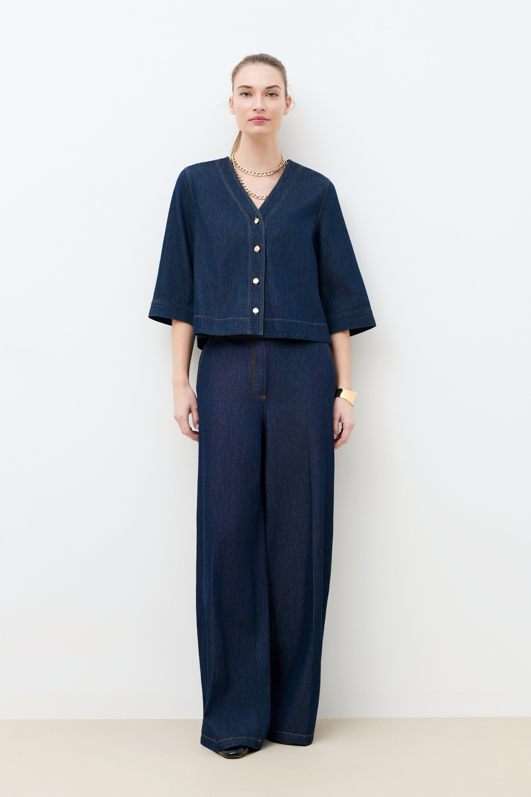Camicia Calisa denim double stone donna