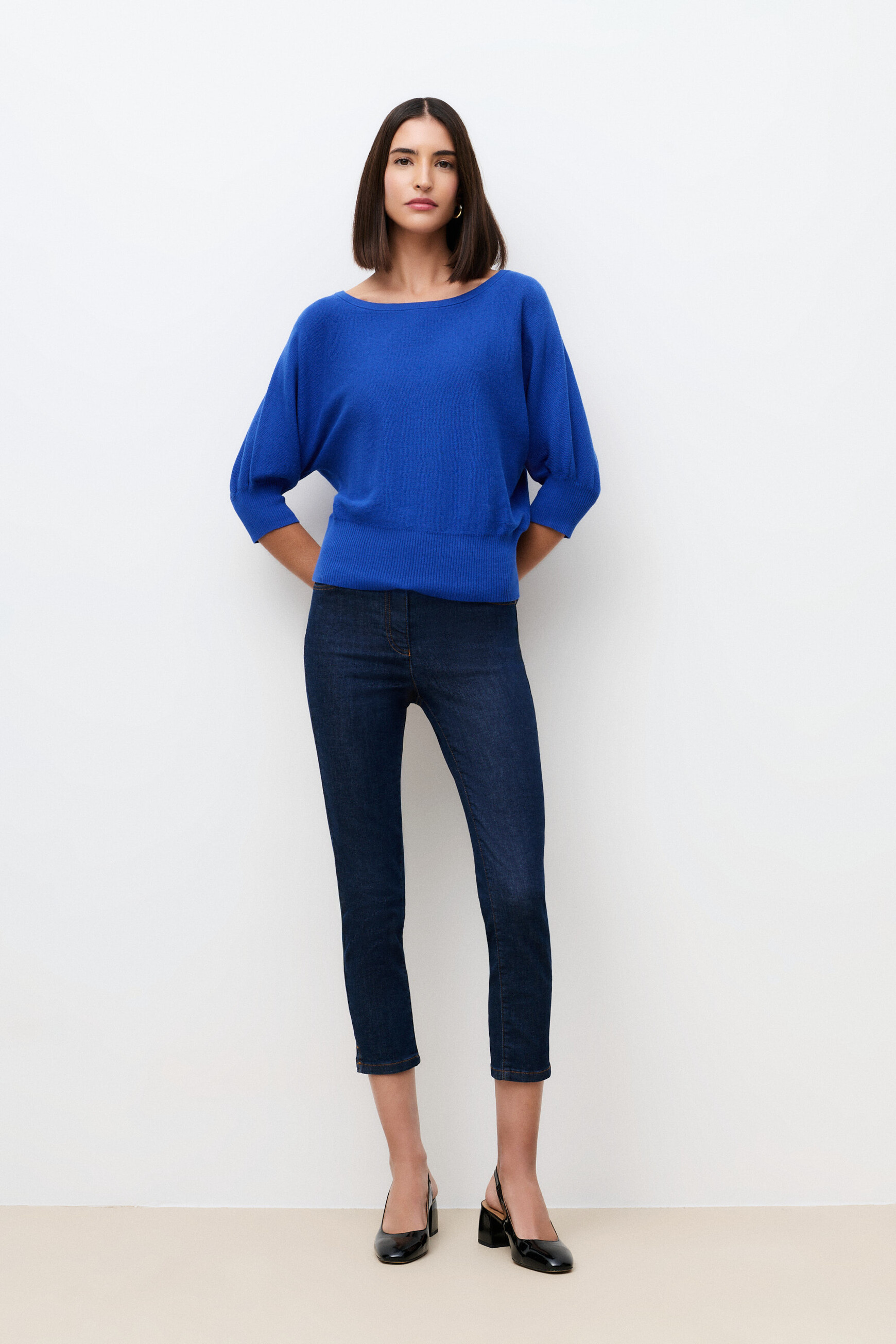 Pull joan oversize bleu electrique femme