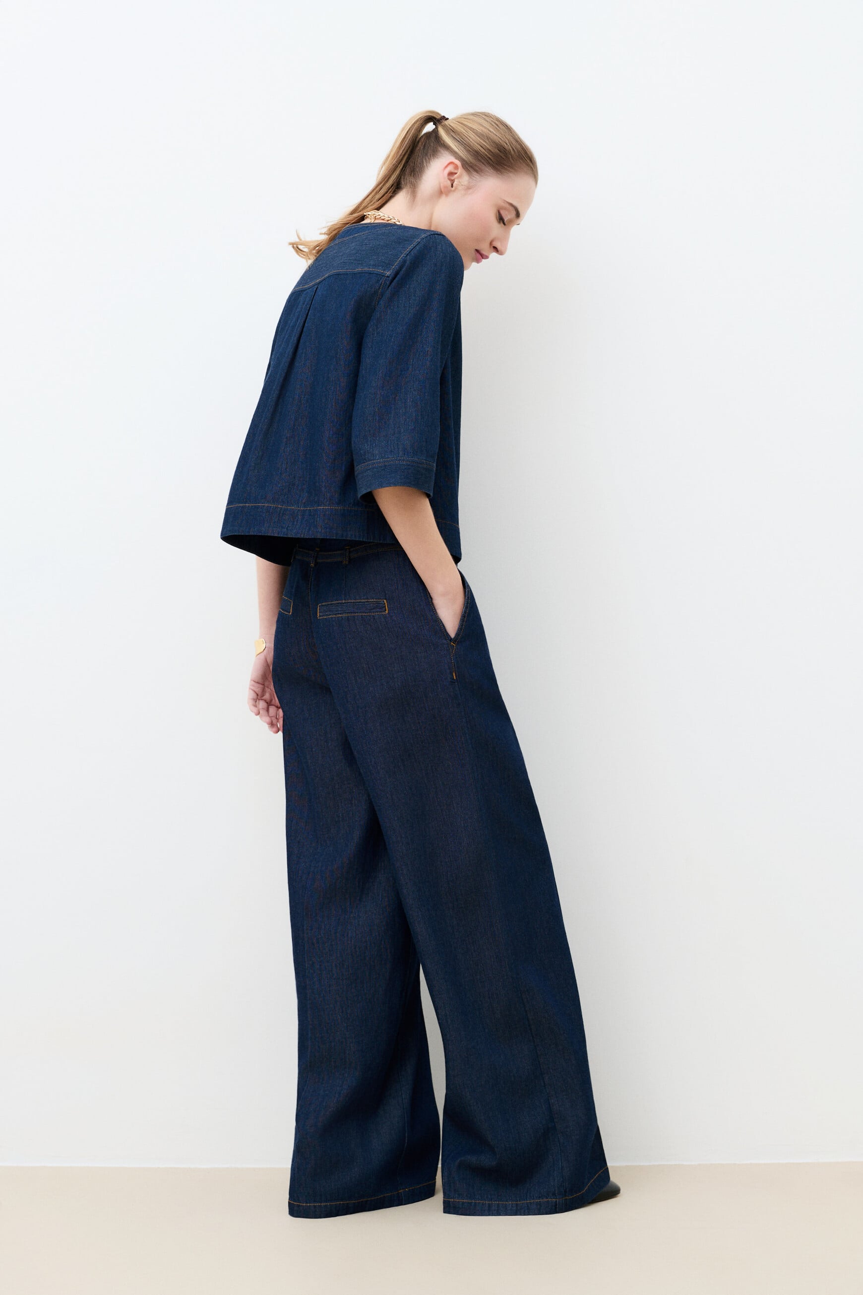 Broek Palomadenim denim double stone vrouw