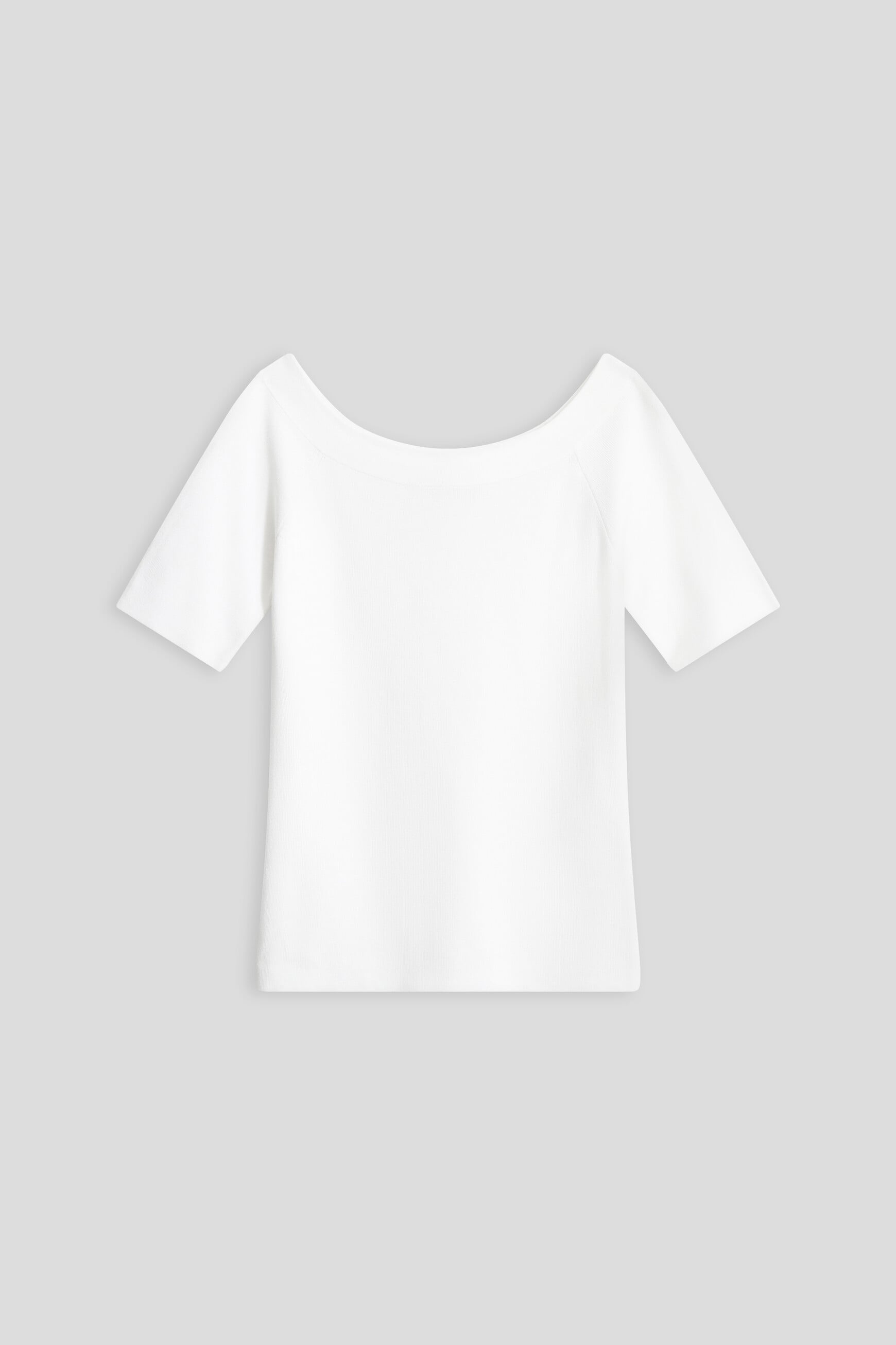 Feinstrickpulli Malone U-Bootausschnitt weiss damen